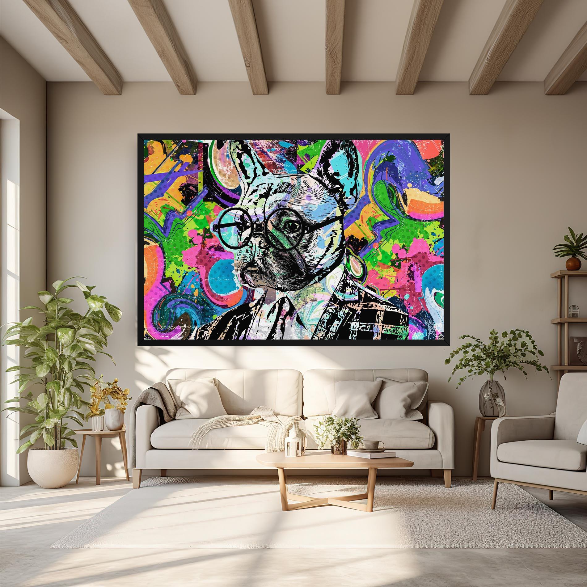 Leinwandbild Graffity Bulldog mockup 6