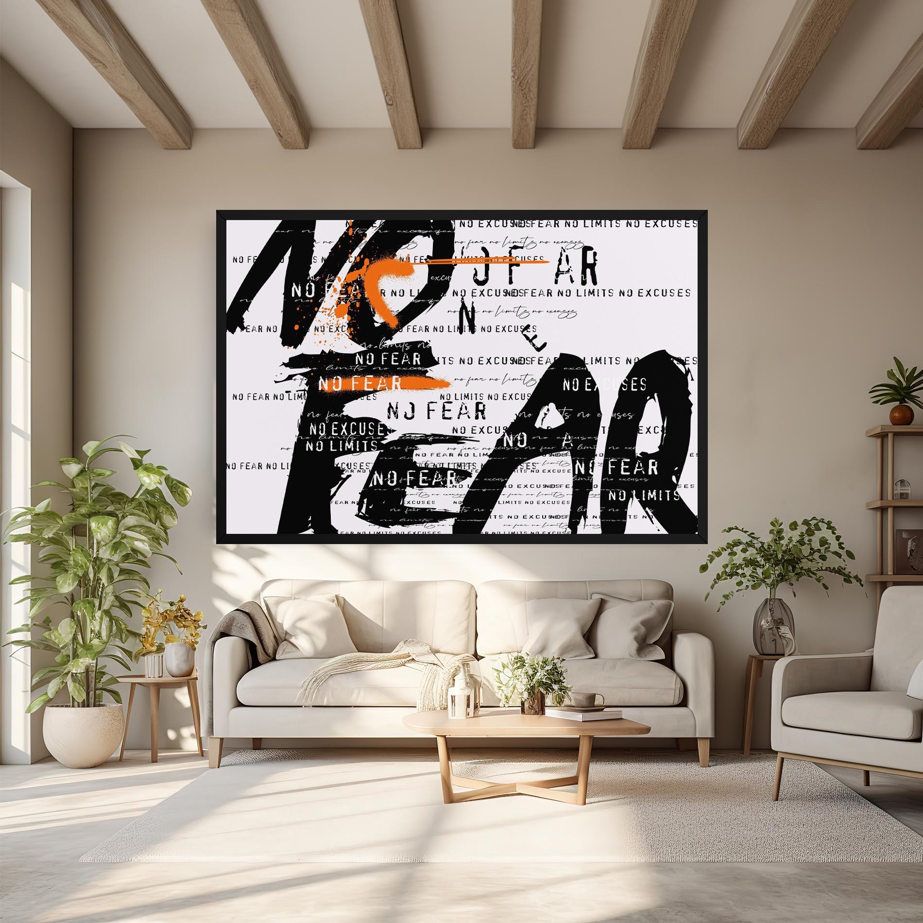 Leinwandbild No Fear Graffiti mockup 6