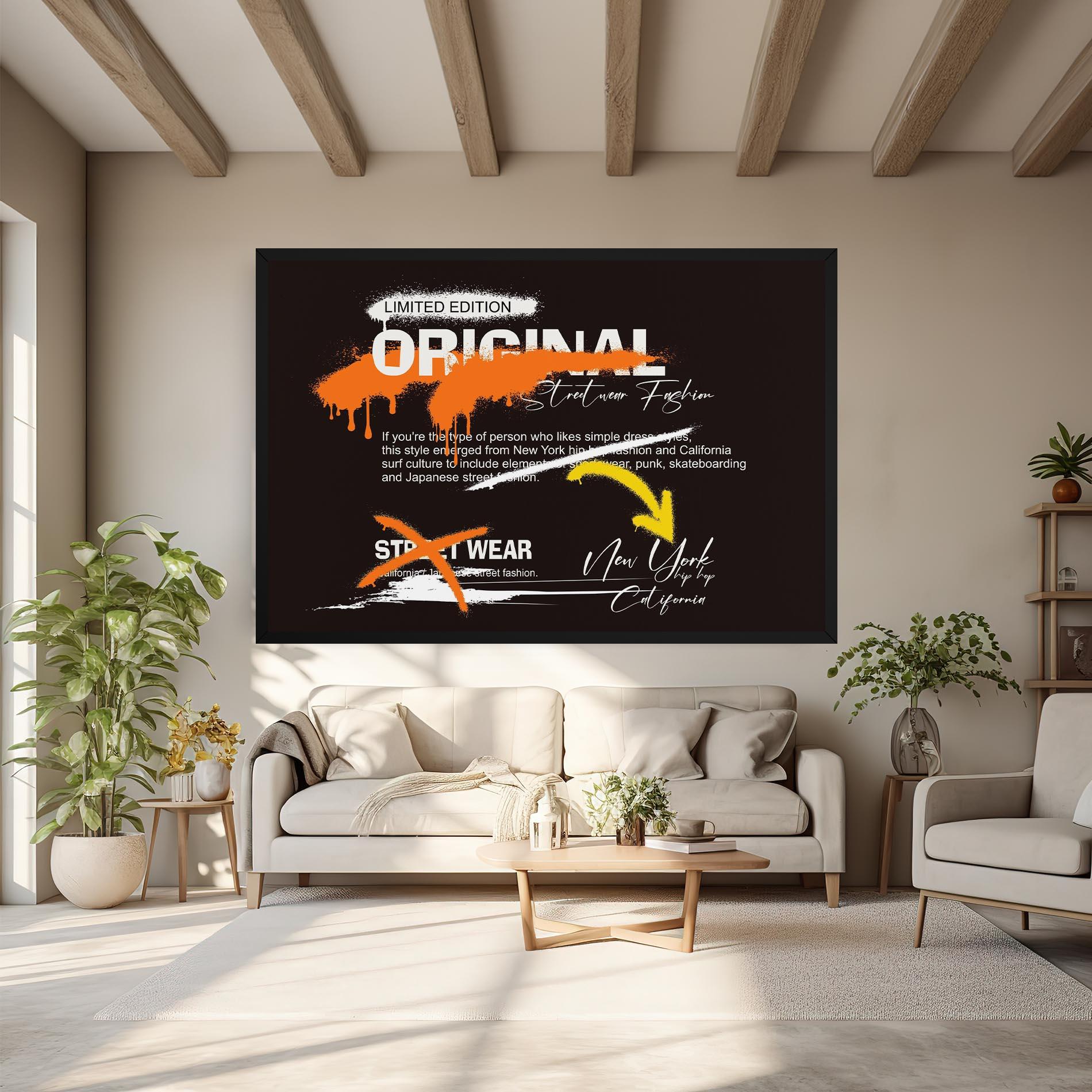 Leinwandbild Original Style Graffiti mockup 6