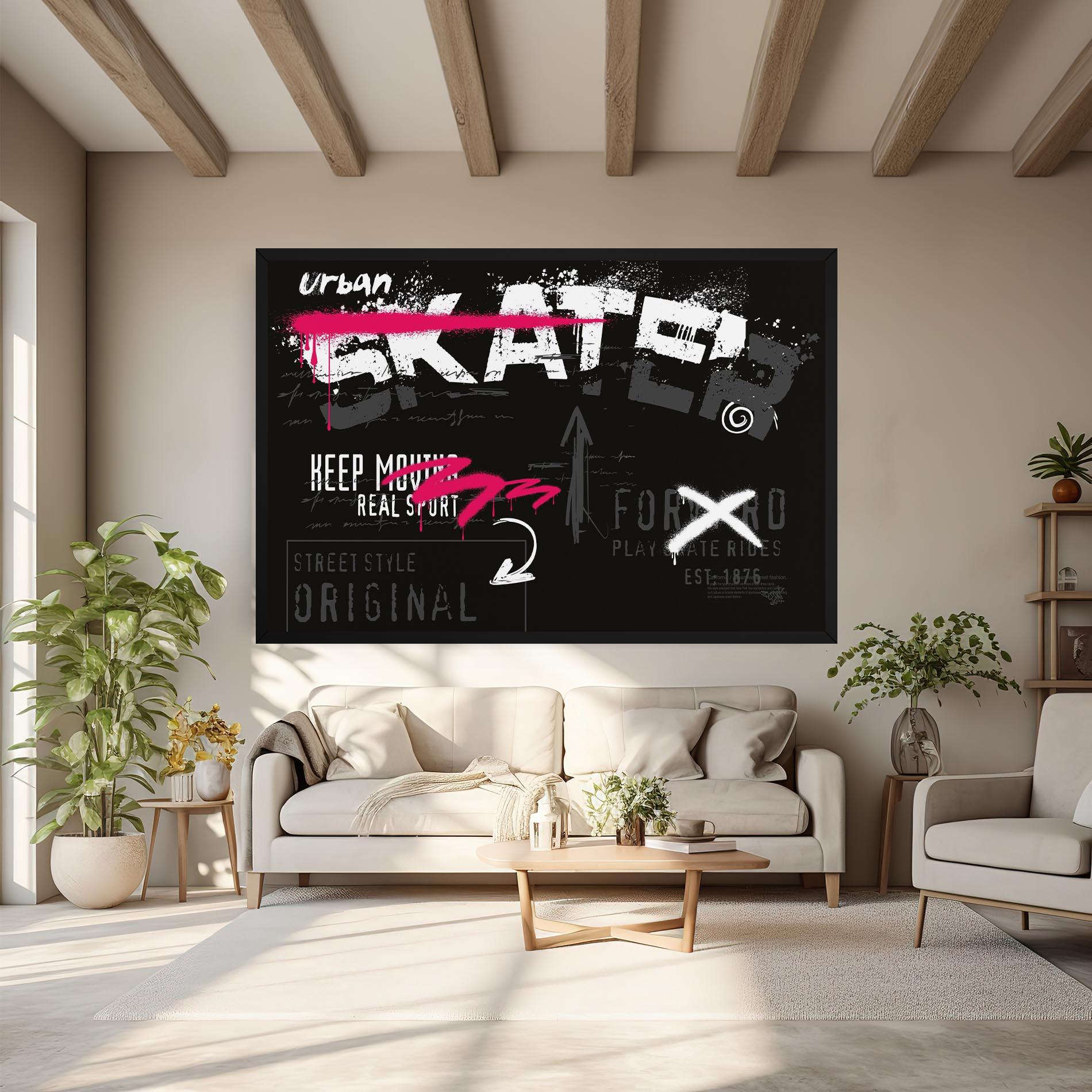 Leinwandbild Skater Spray mockup 6