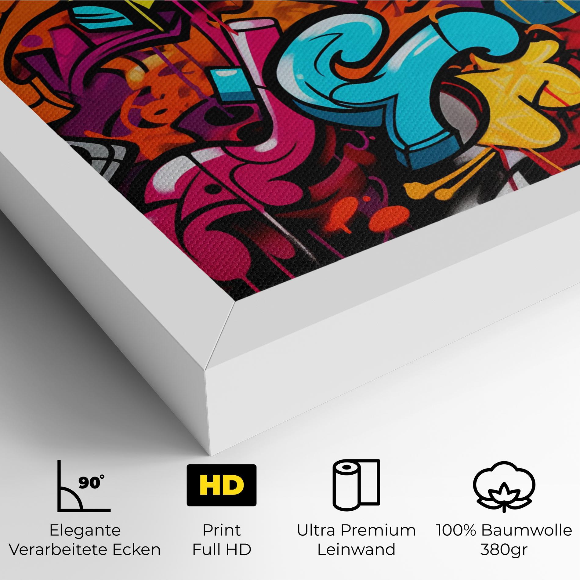 Leinwandbild Abstract Graffiti mockup 4