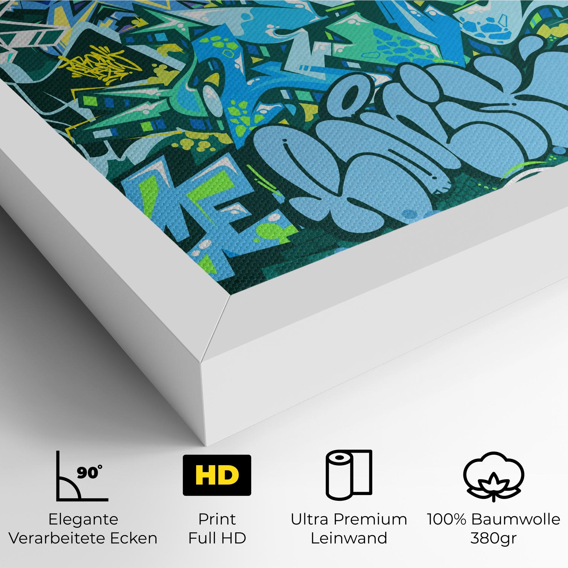 Leinwandbild Be One Graffiti mockup 4