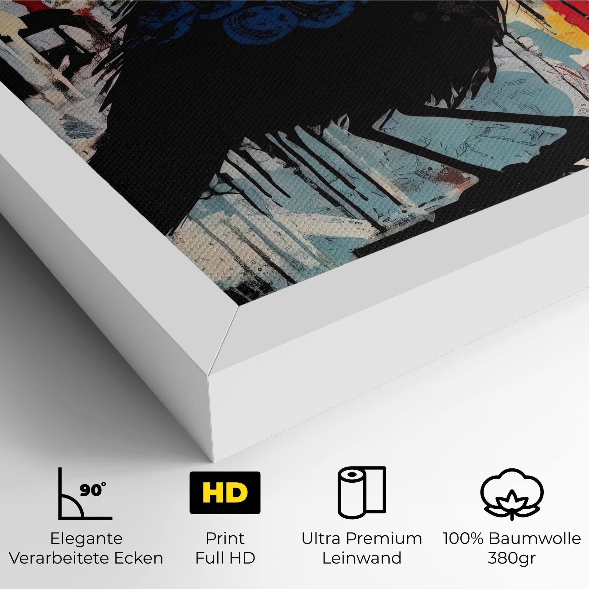 Leinwandbild Bird Old Doodle mockup 4