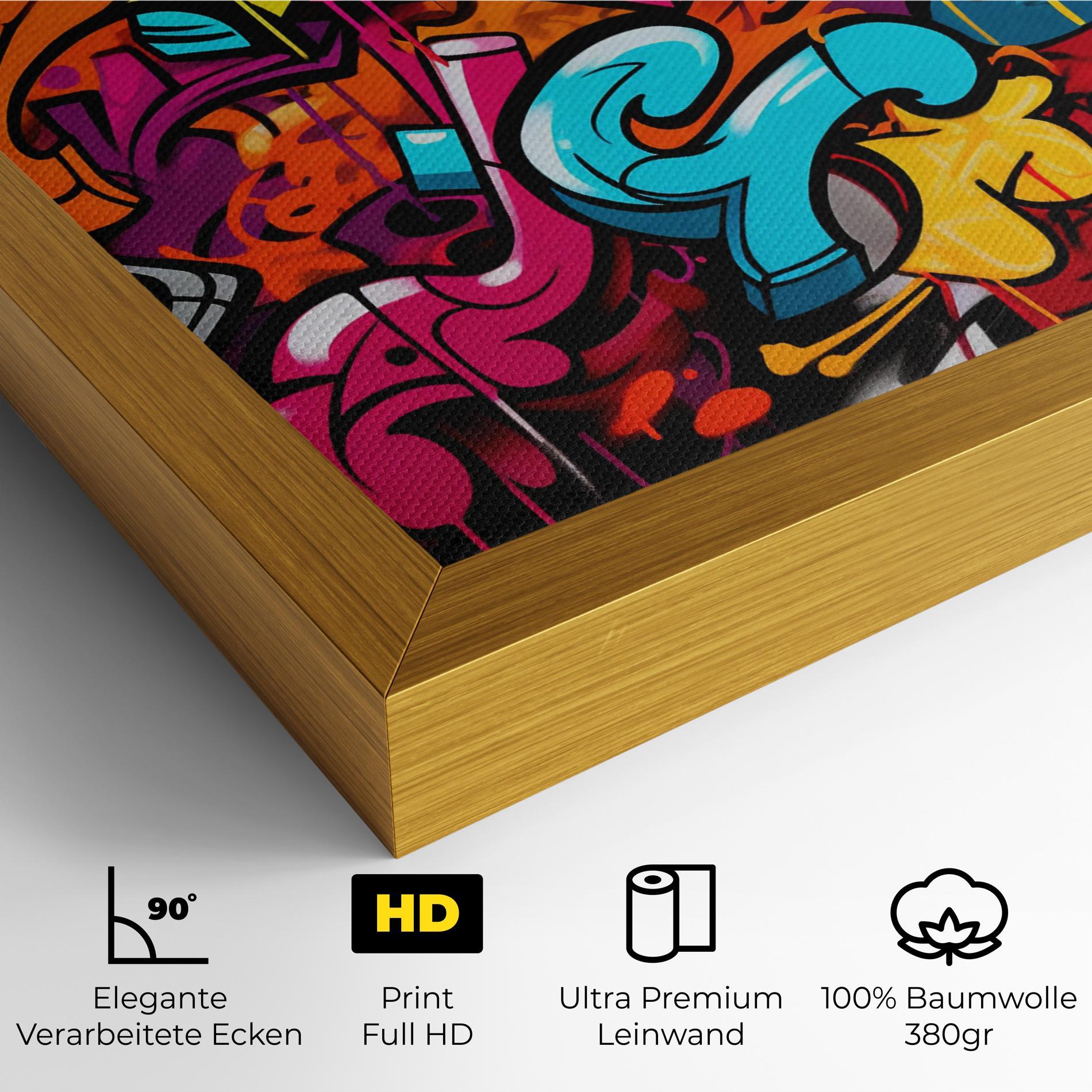 Leinwandbild Abstract Graffiti mockup 4
