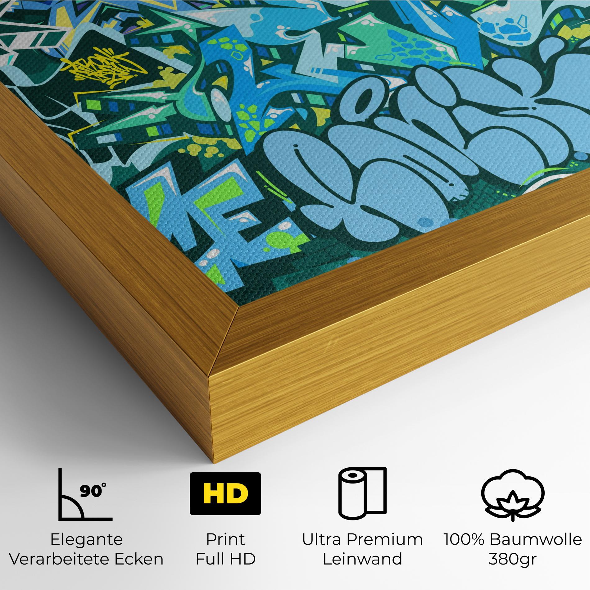 Leinwandbild Be One Graffiti mockup 4