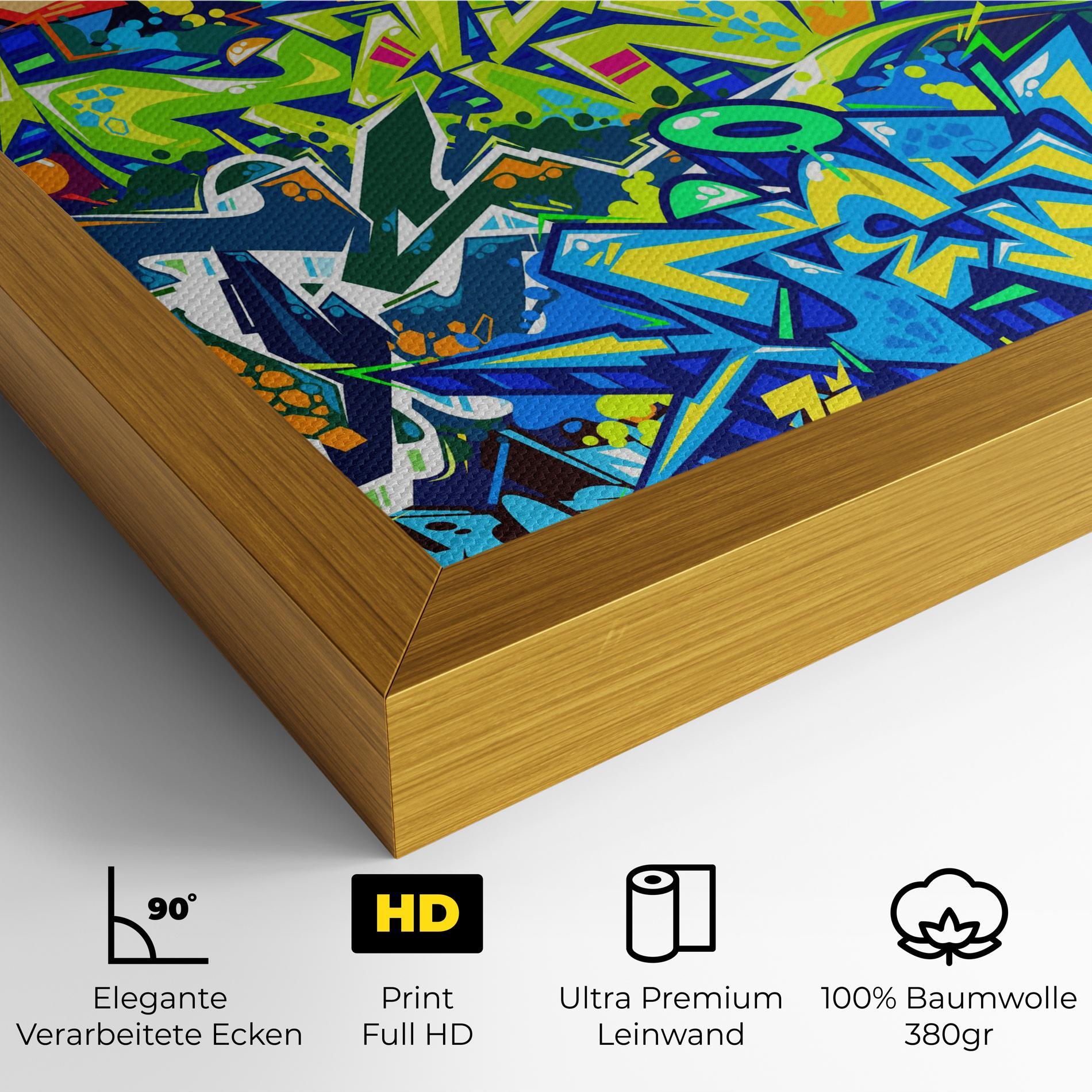 Leinwandbild Colorful Graffiti mockup 4