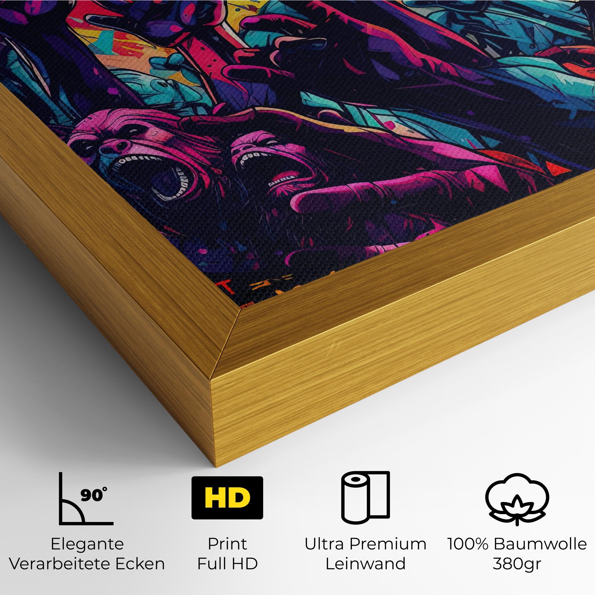 Leinwandbild Graffiti Animals mockup 4