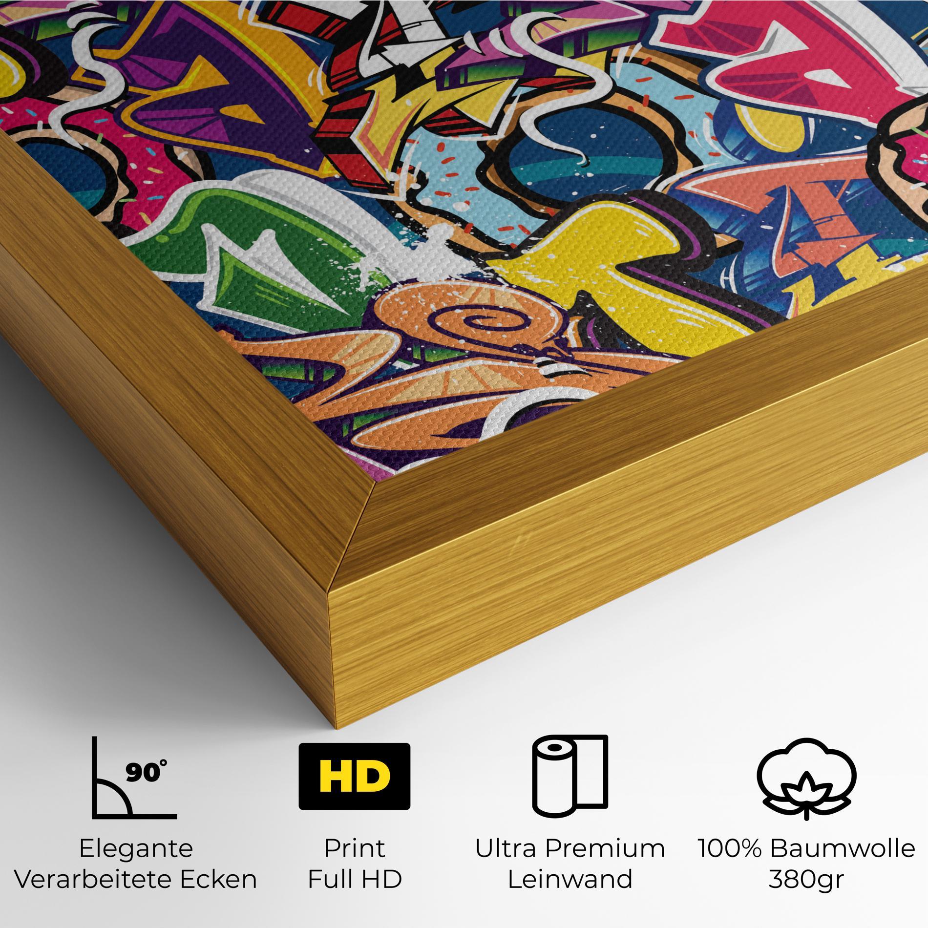 Leinwandbild Graffiti Letters mockup 4