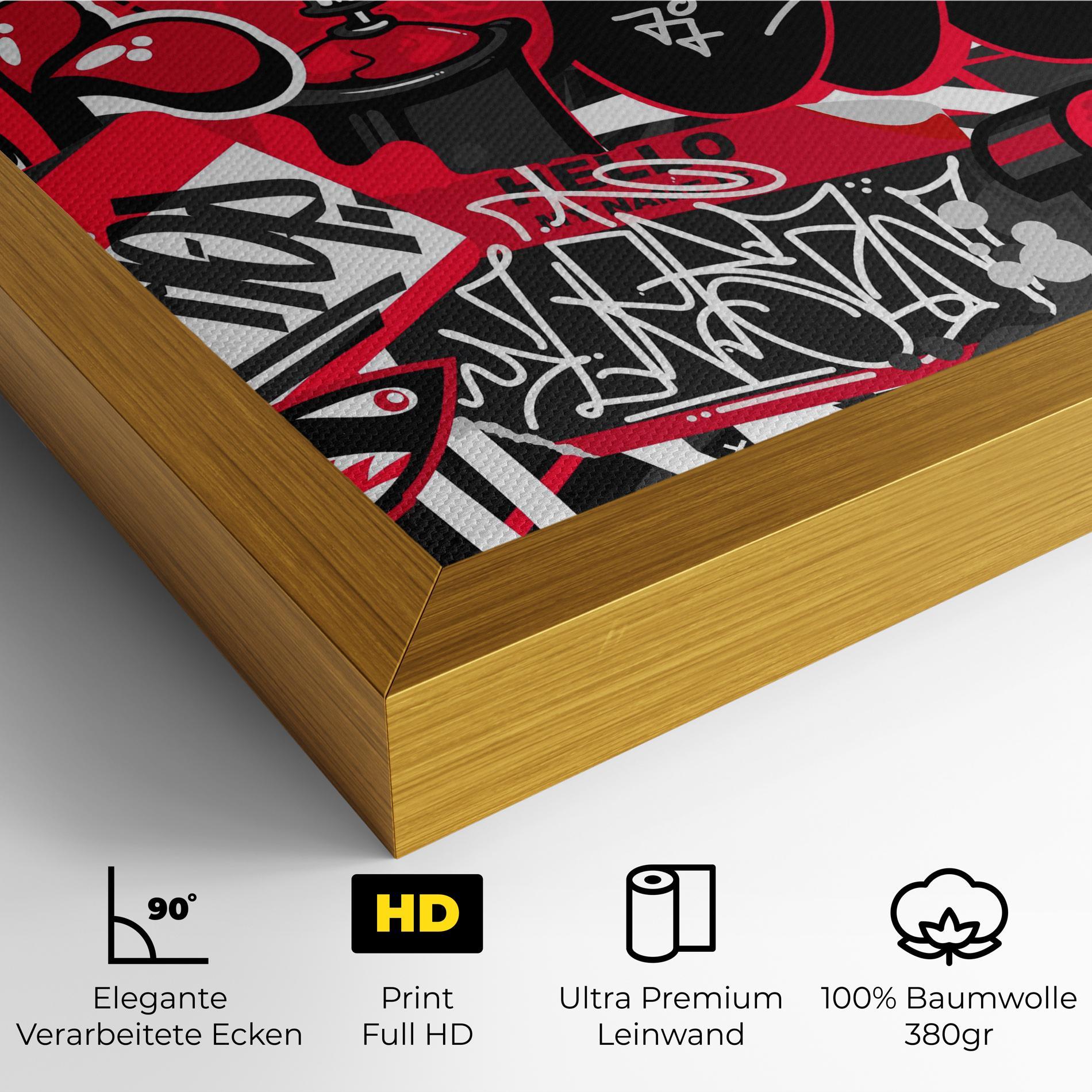 Leinwandbild Hip Hop Graffiti mockup 4