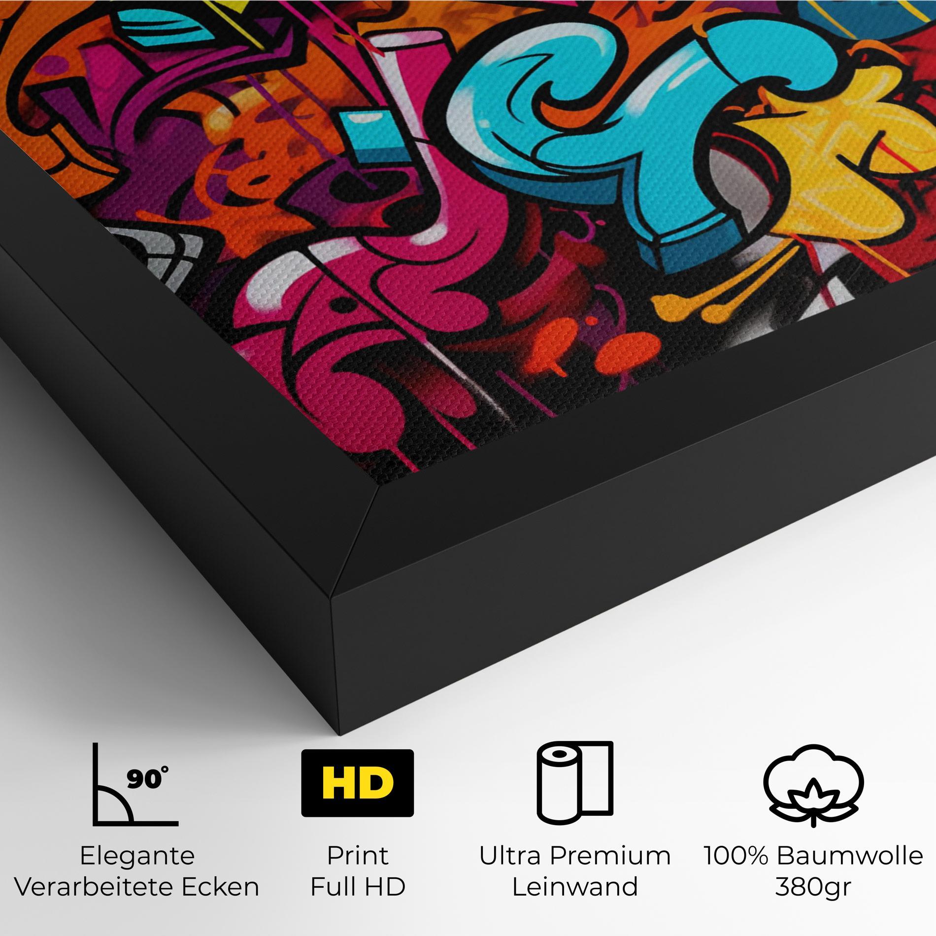 Leinwandbild Abstract Graffiti mockup 4