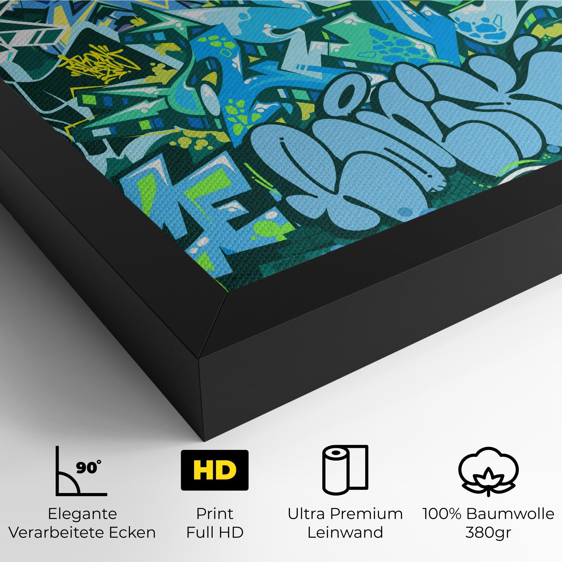 Leinwandbild Be One Graffiti mockup 4