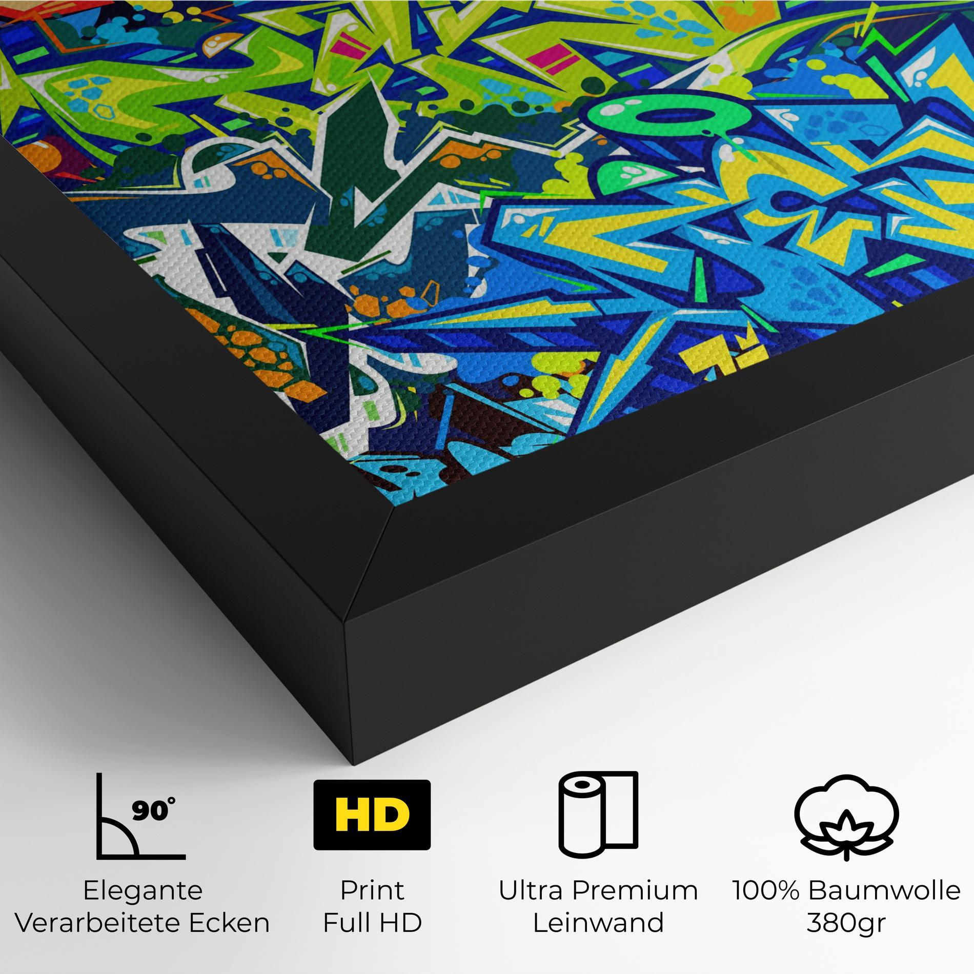 Leinwandbild Colorful Graffiti mockup 4