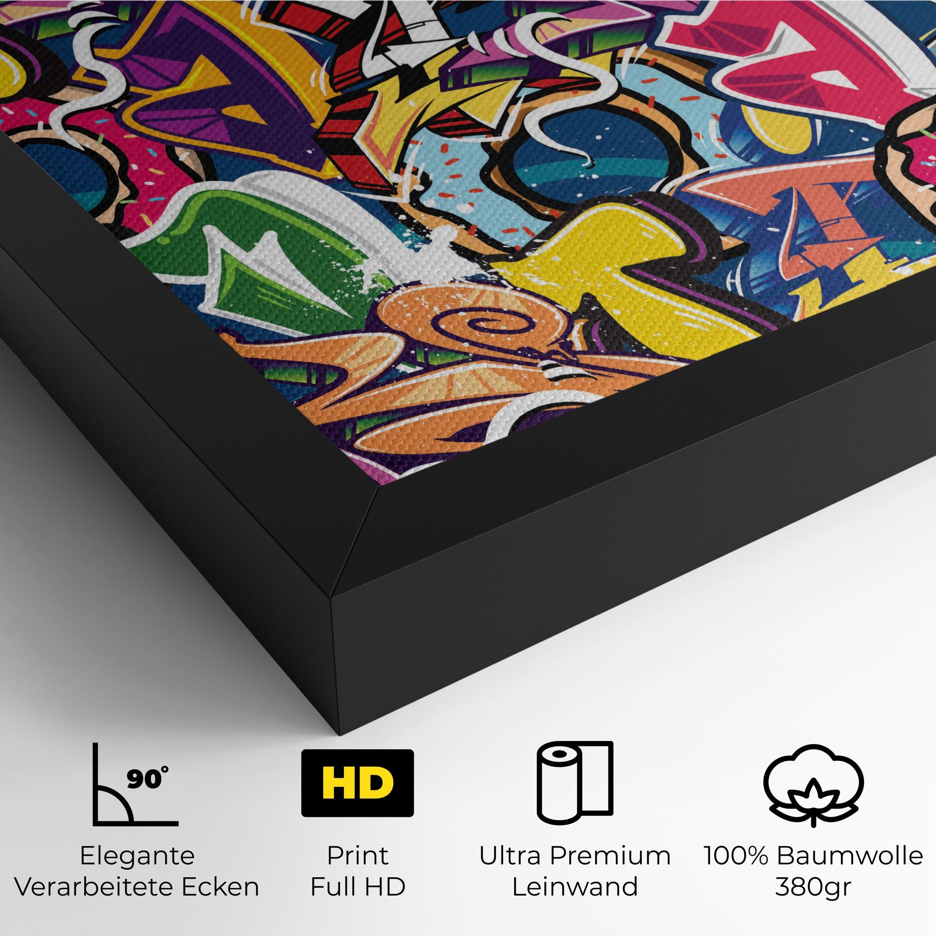 Leinwandbild Graffiti Letters mockup 4