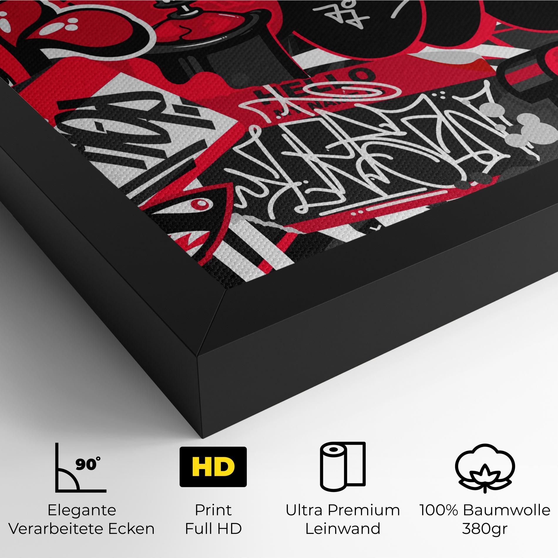 Leinwandbild Hip Hop Graffiti mockup 4