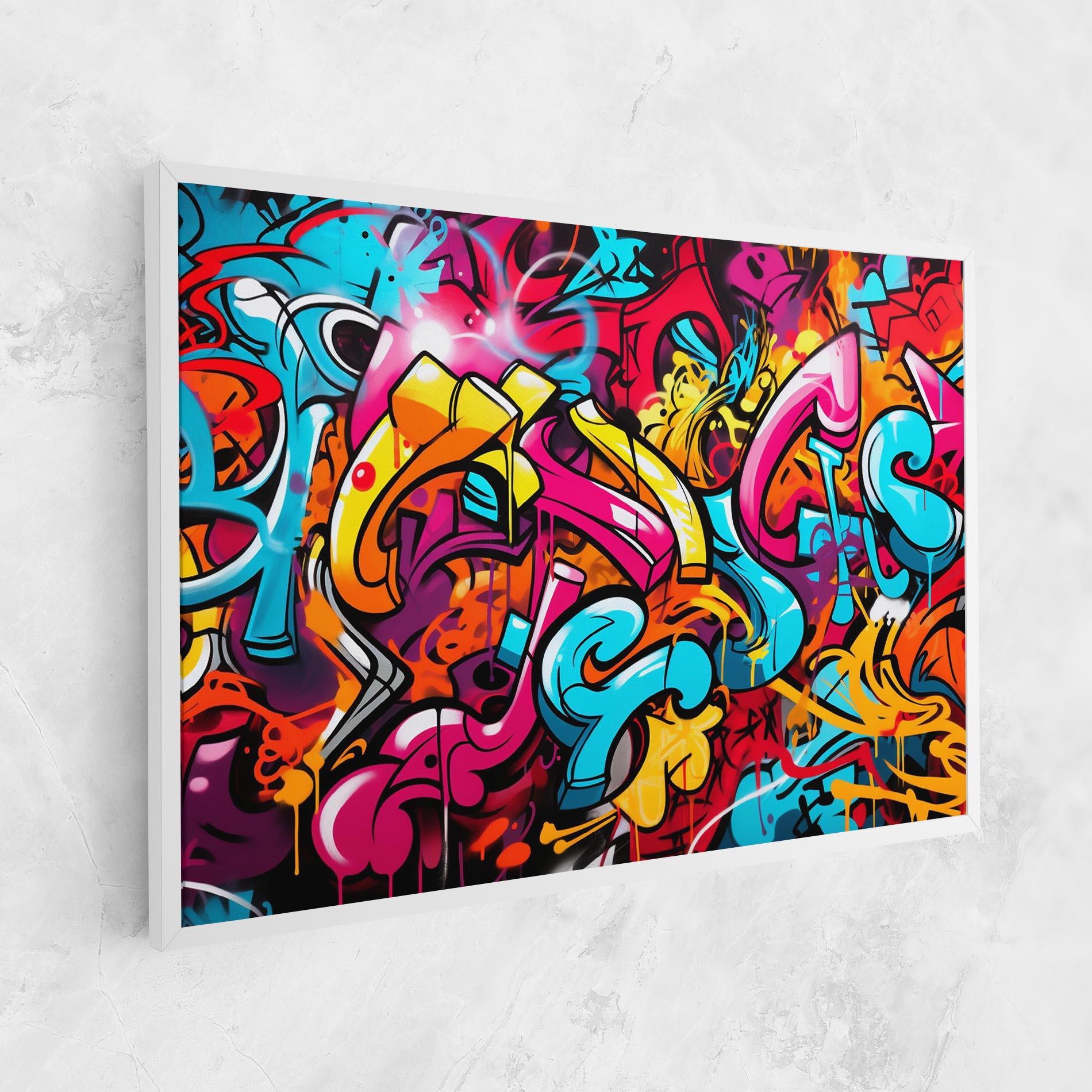 Leinwandbild Abstract Graffiti mockup 1