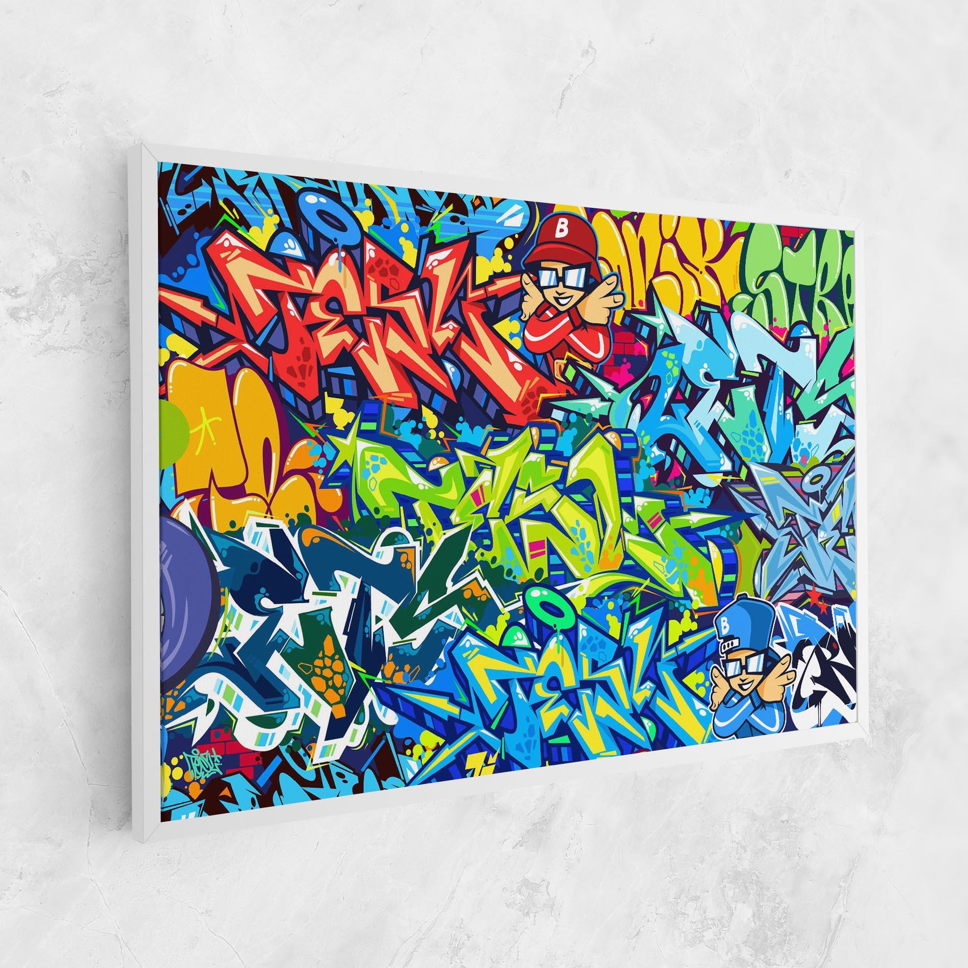 Leinwandbild Colorful Graffiti mockup 1
