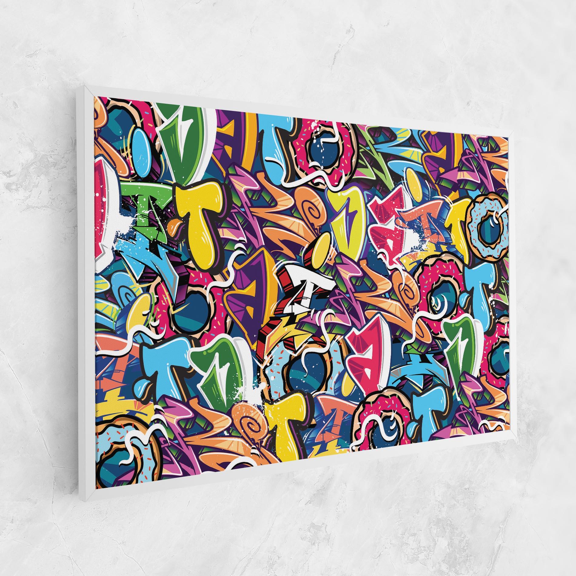 Leinwandbild Graffiti Letters mockup 1