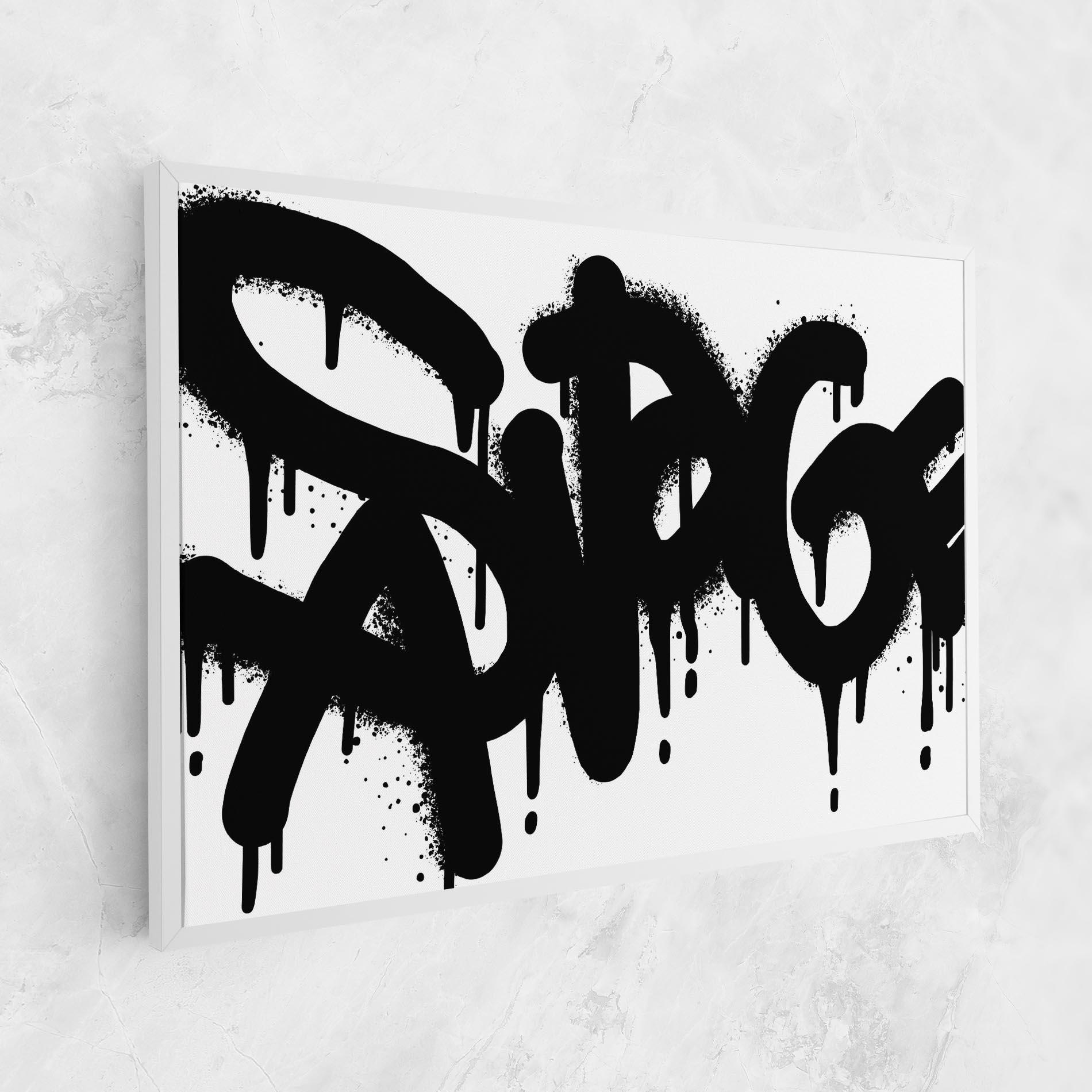 Leinwandbild Graffiti Savage mockup 1
