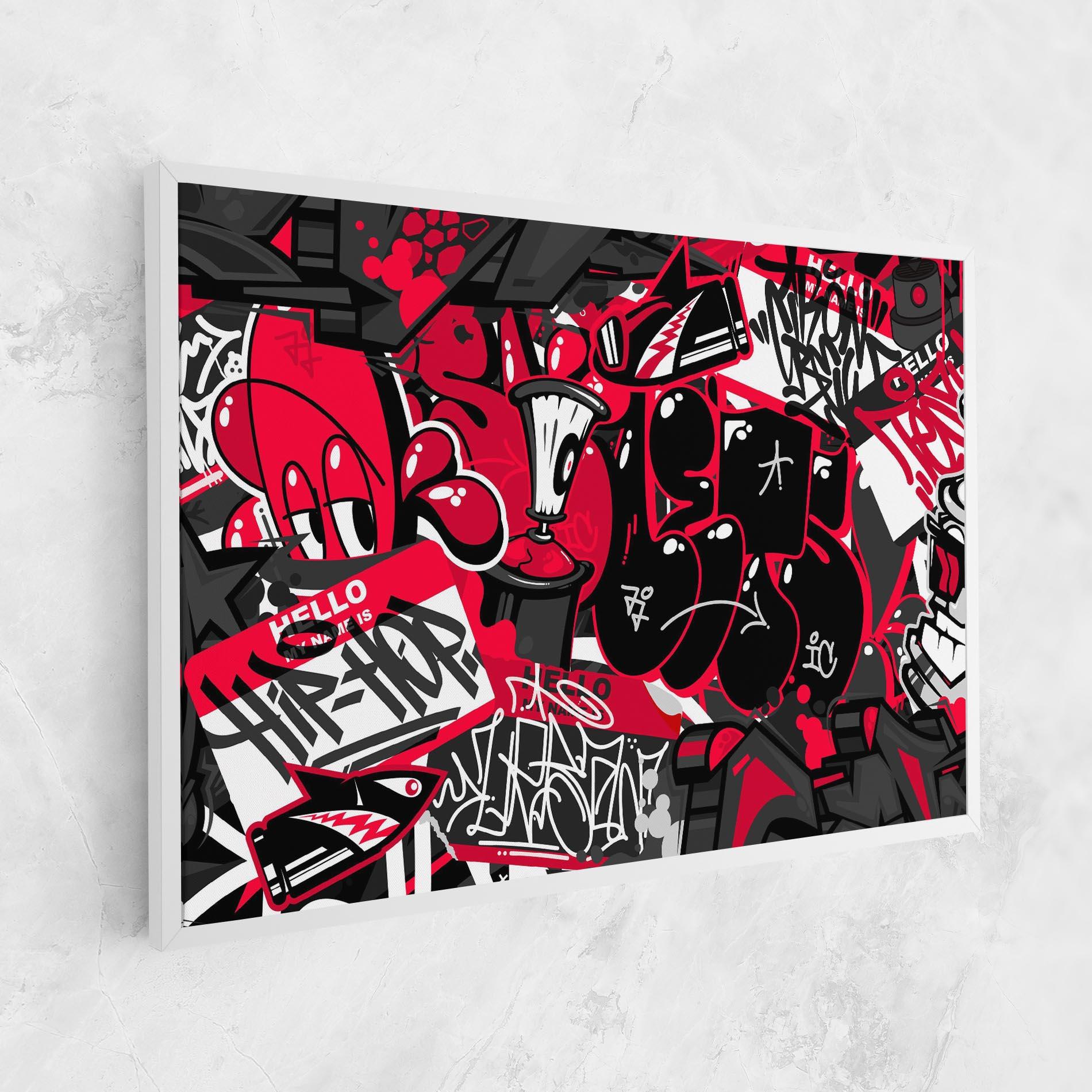 Leinwandbild Hip Hop Graffiti mockup 1