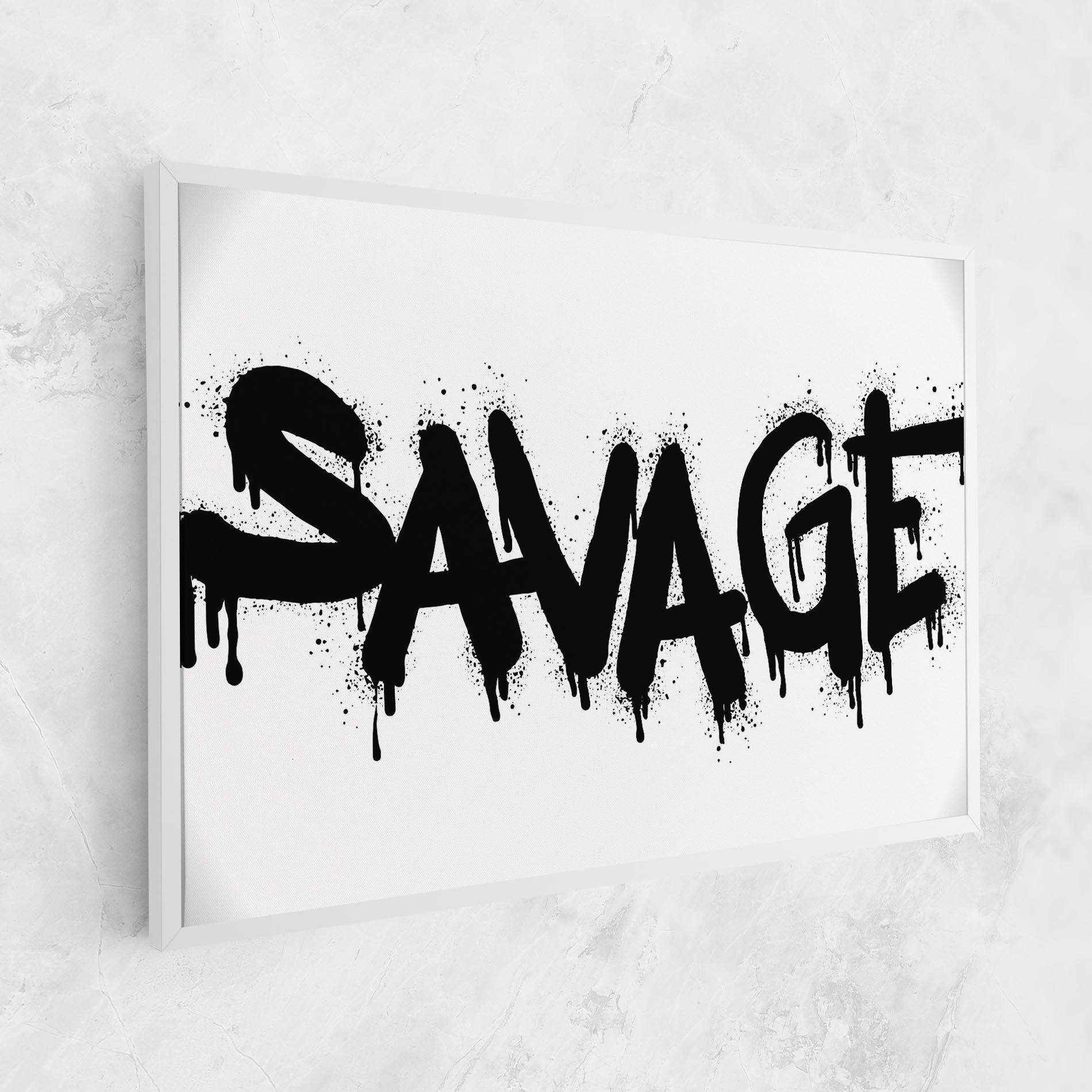 Leinwandbild Savage Graffiti Spray mockup 1