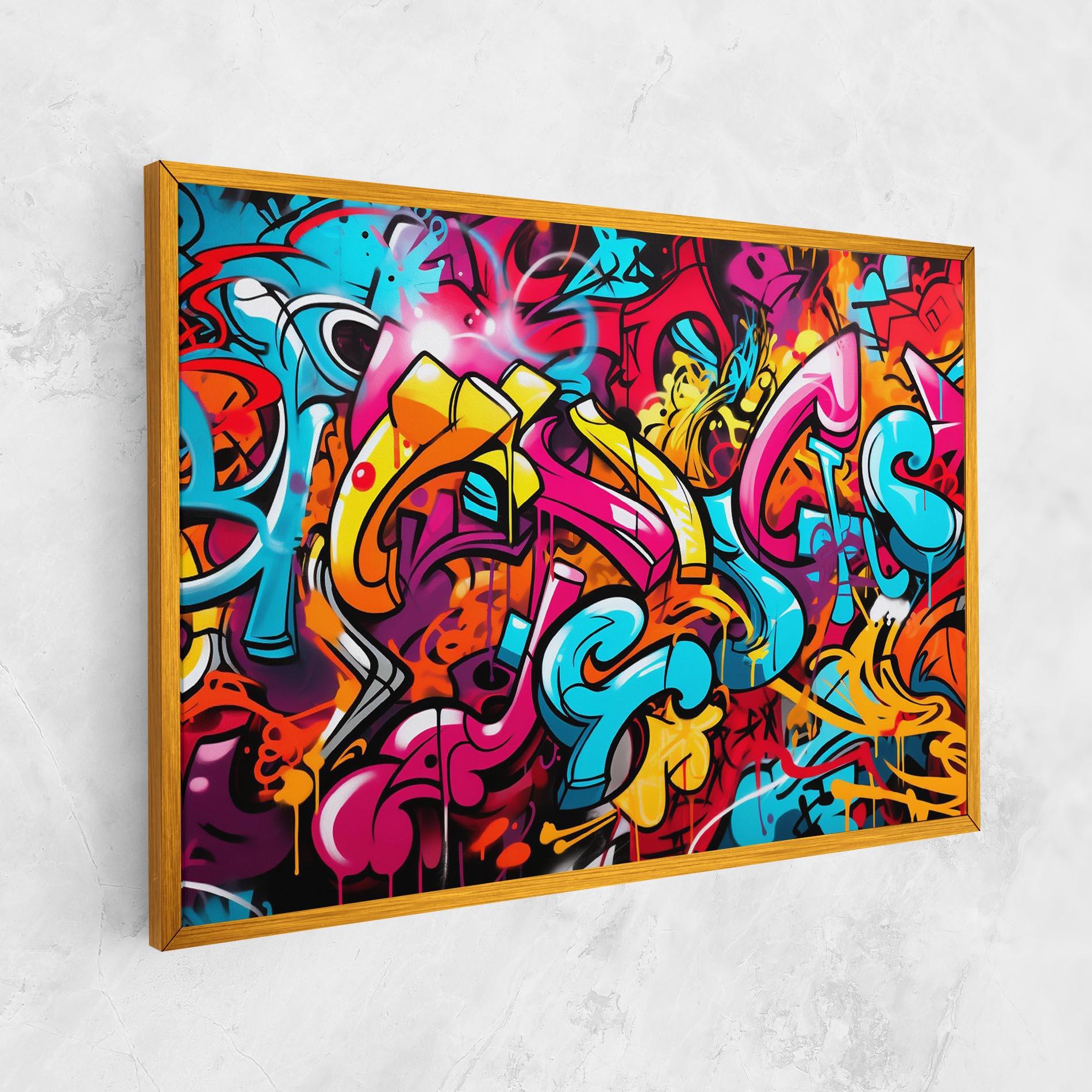 Leinwandbild Abstract Graffiti mockup 1