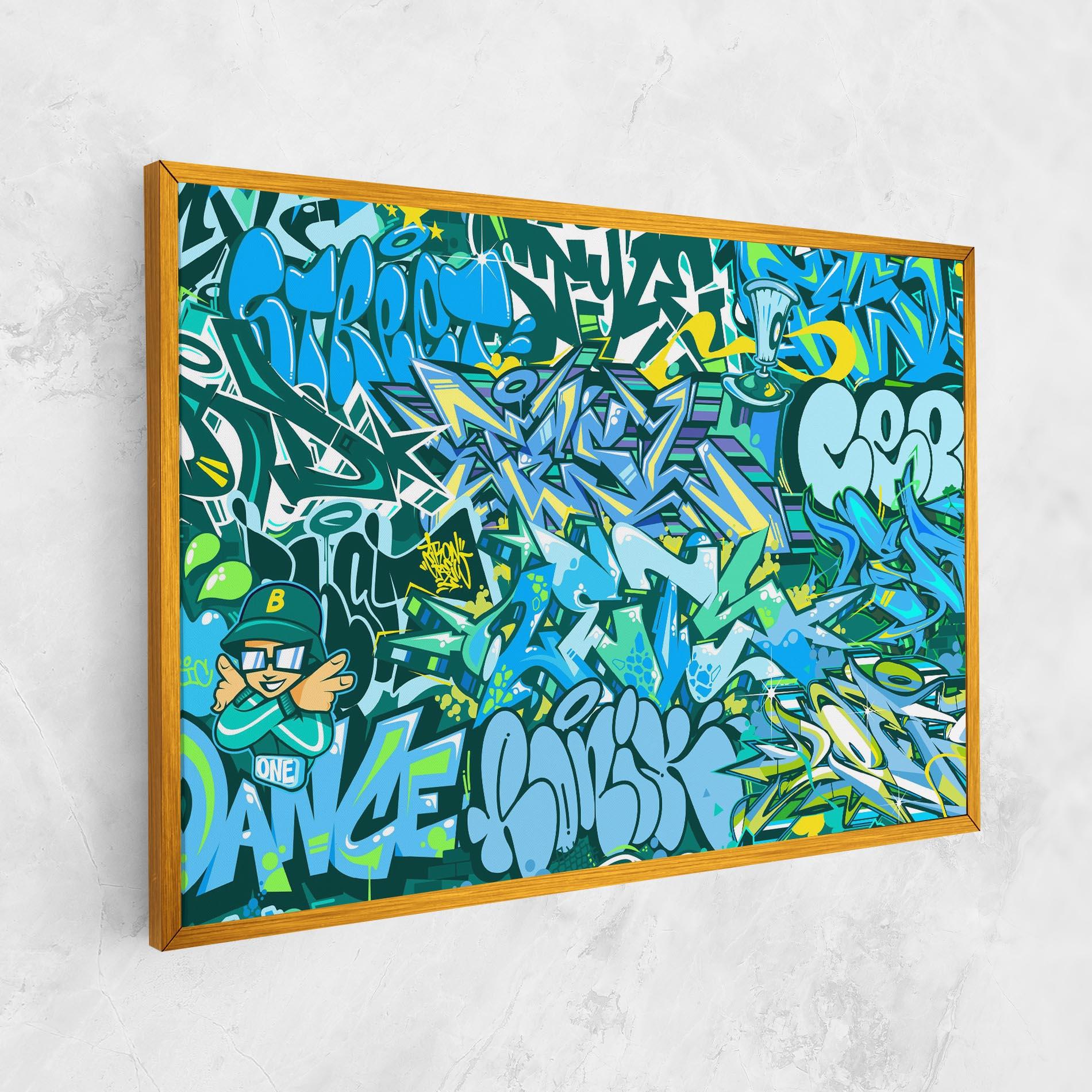 Leinwandbild Be One Graffiti mockup 1