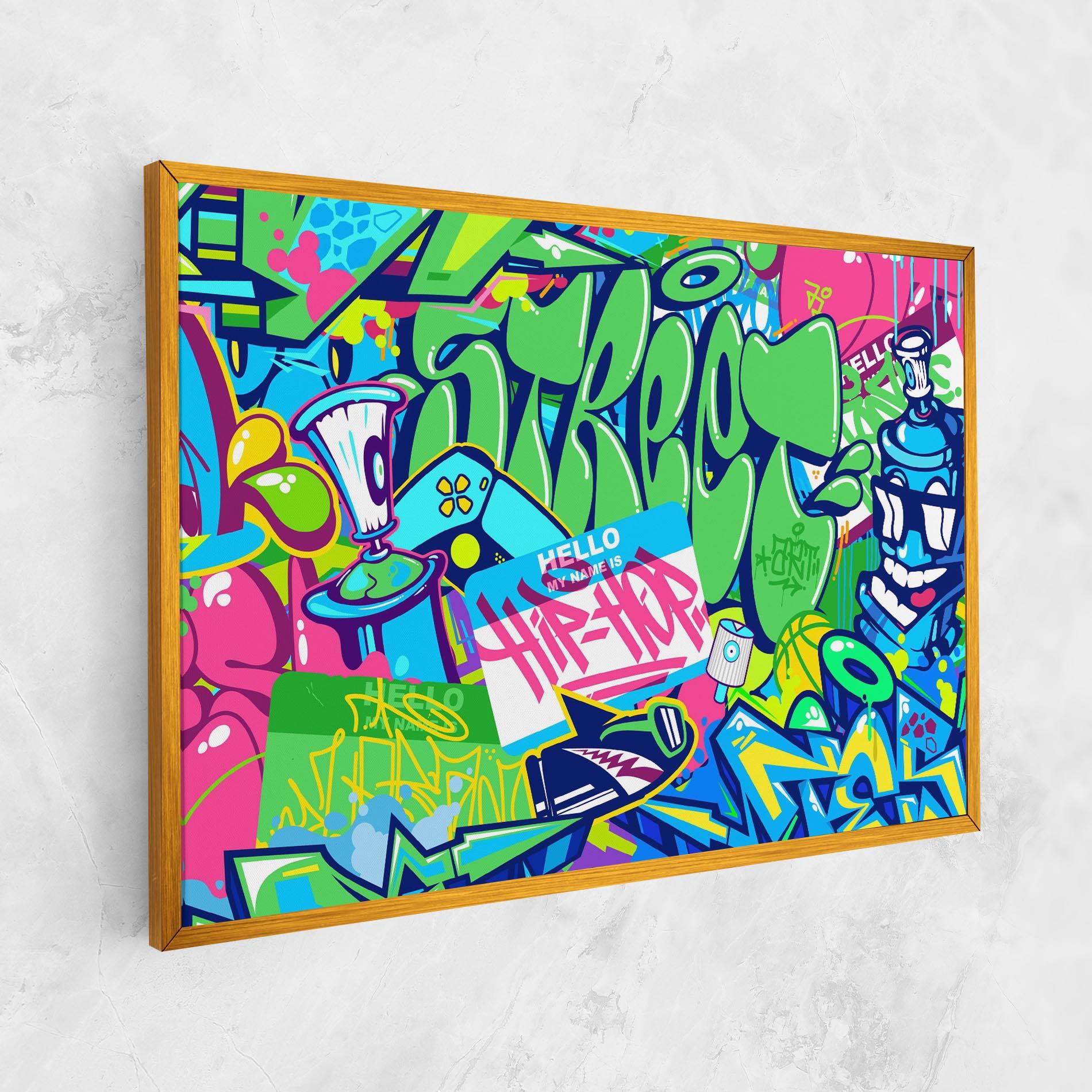 Leinwandbild Colorful Hip Hop mockup 1