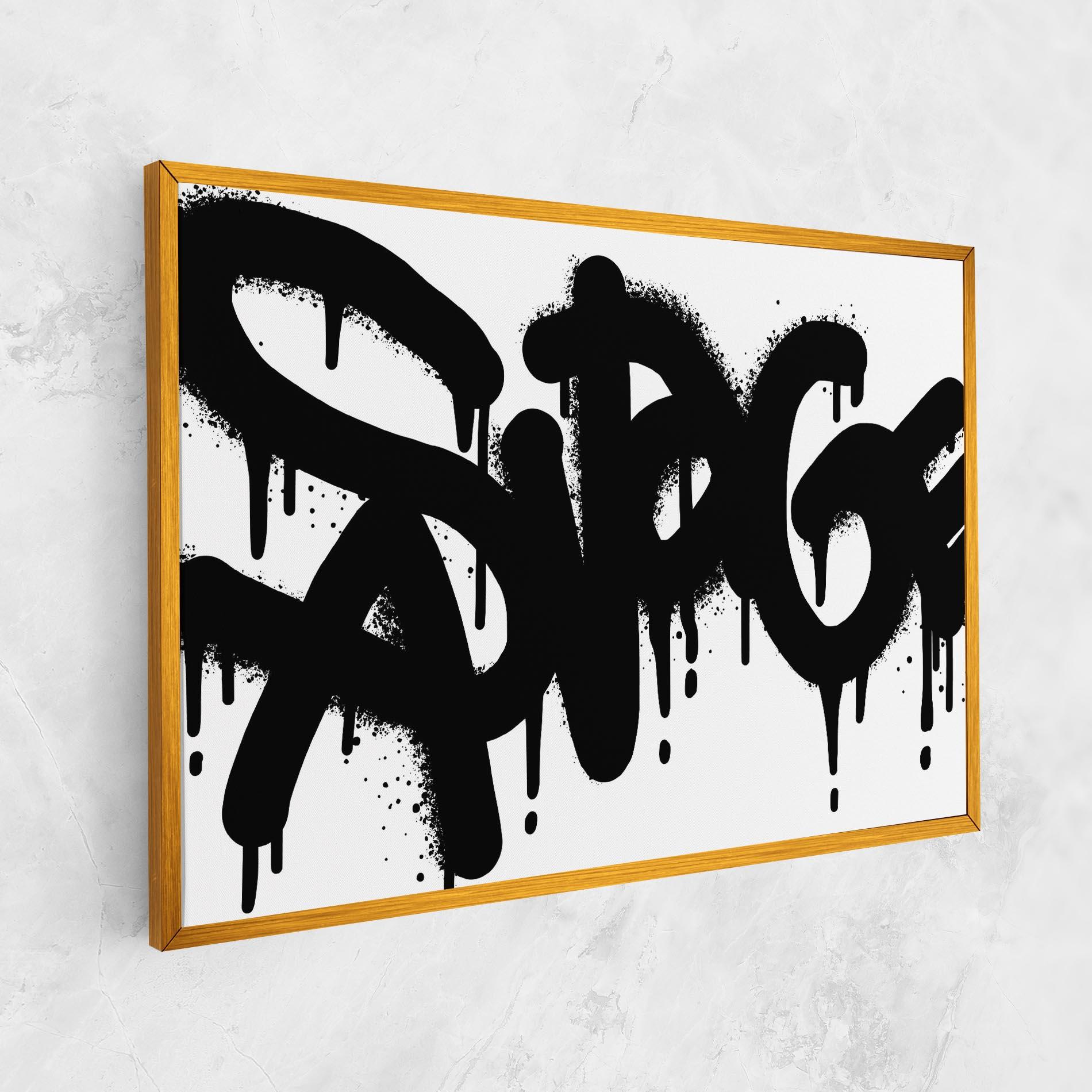 Leinwandbild Graffiti Savage mockup 1