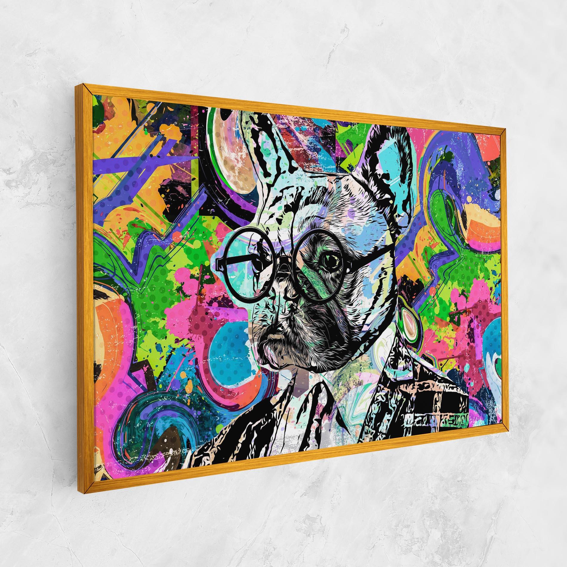 Leinwandbild Graffity Bulldog mockup 1