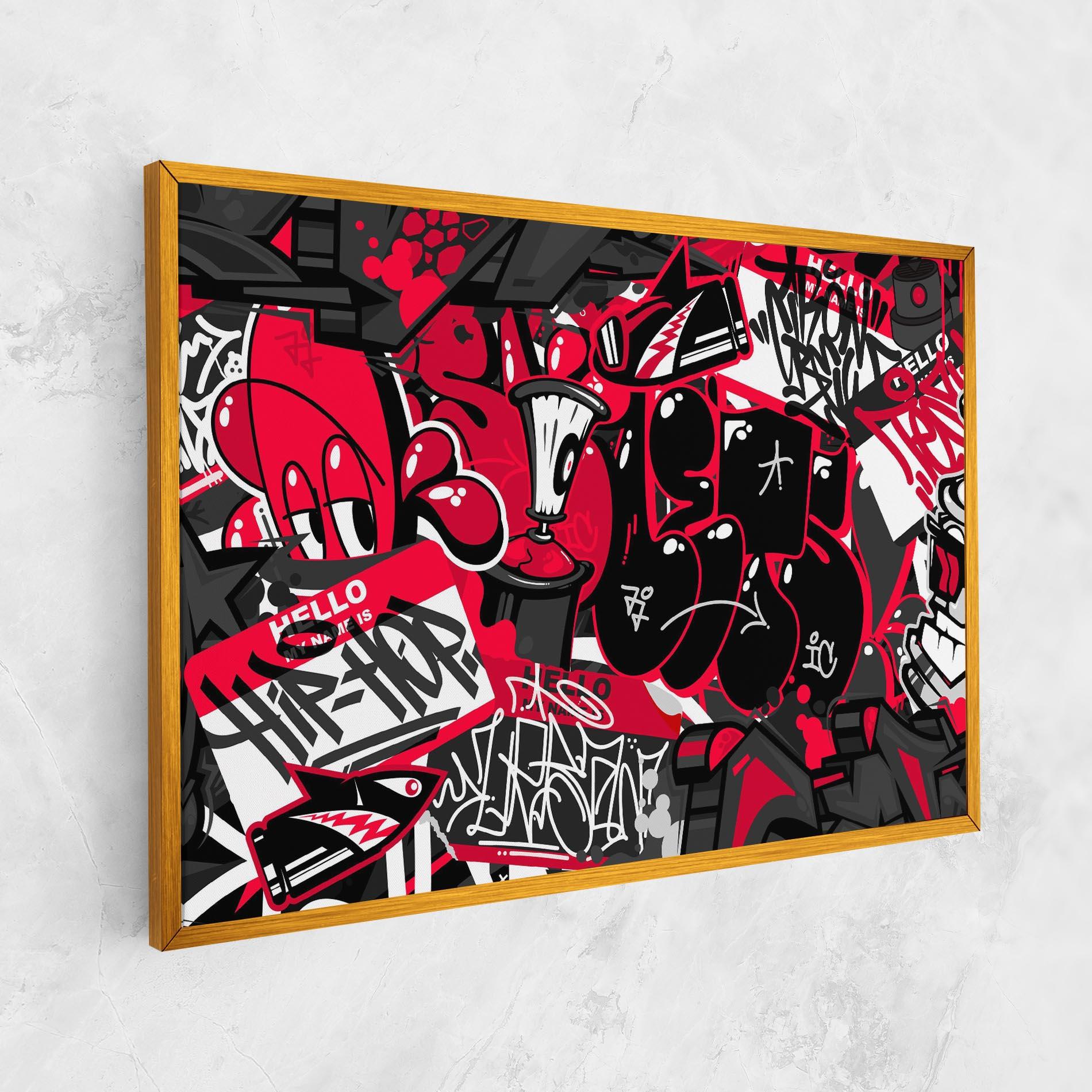 Leinwandbild Hip Hop Graffiti mockup 1