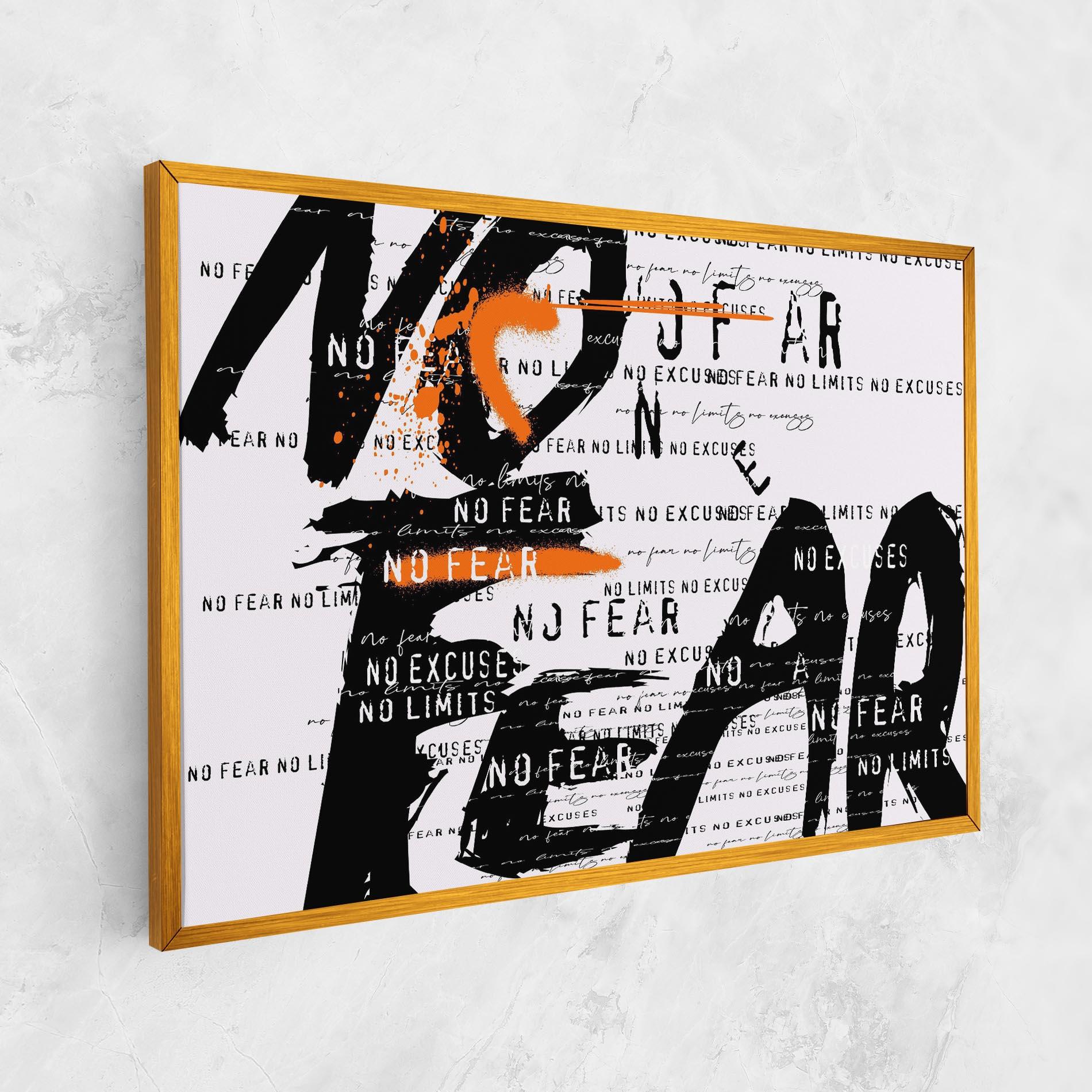 Leinwandbild No Fear Graffiti mockup 1