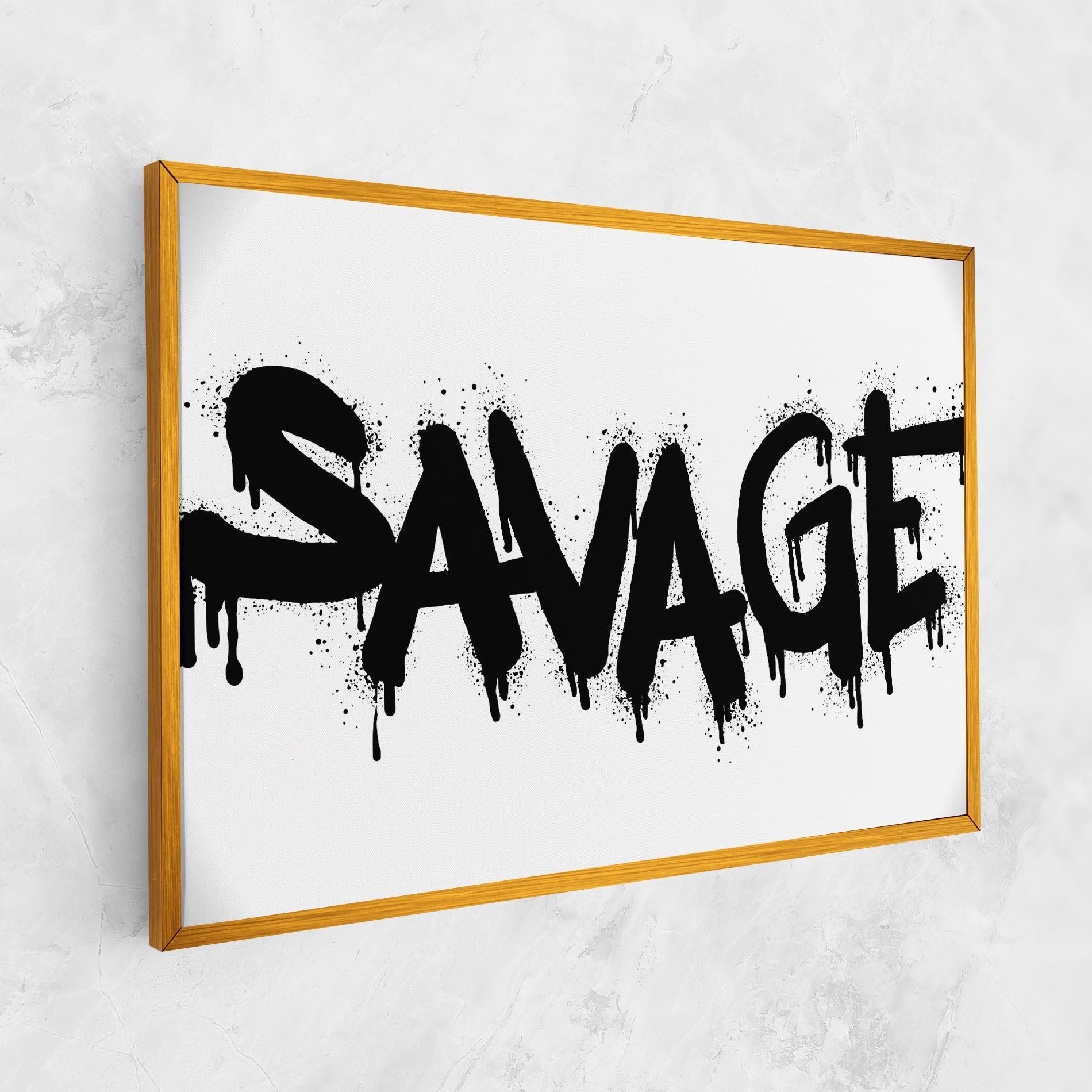 Leinwandbild Savage Graffiti Spray mockup 1