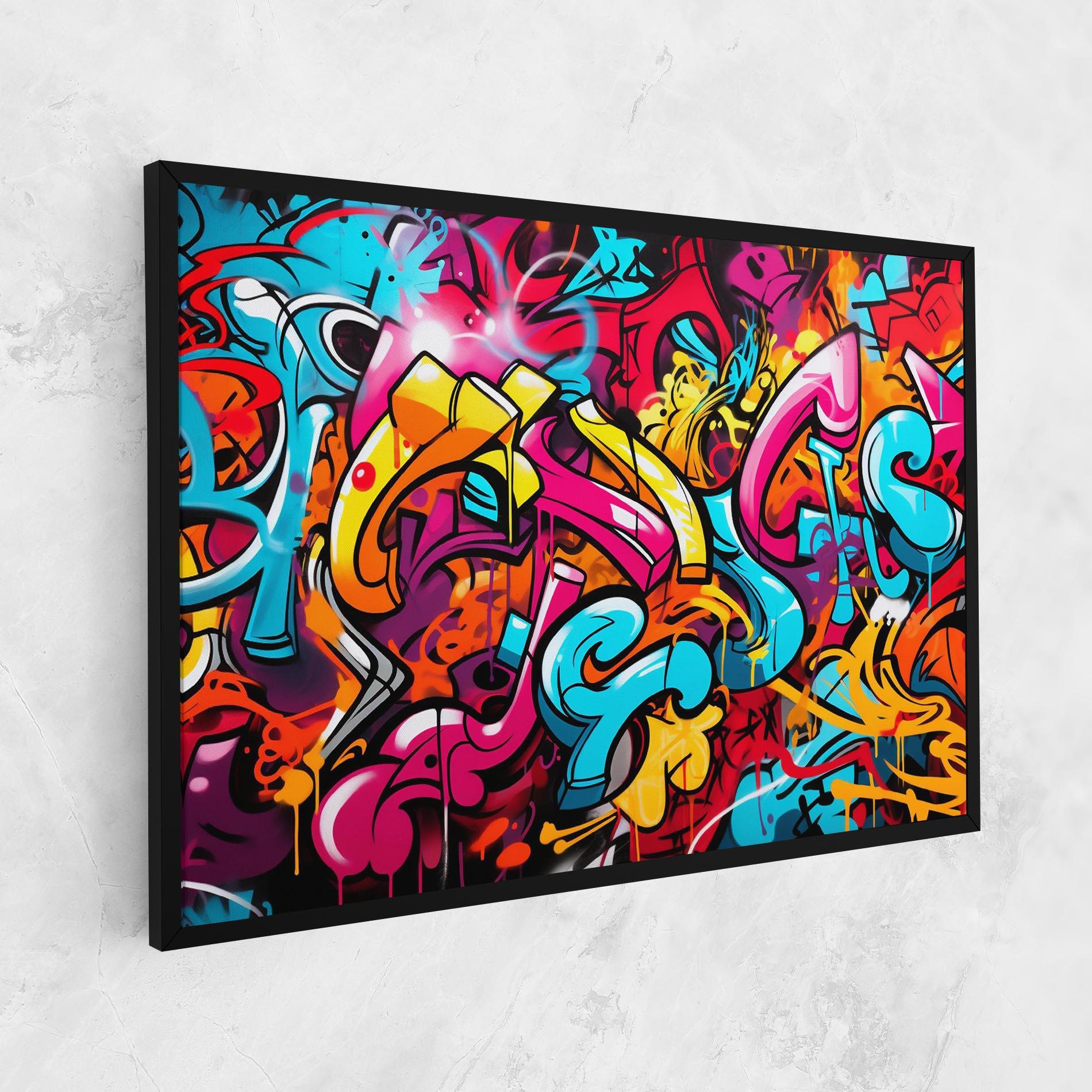 Leinwandbild Abstract Graffiti mockup 1