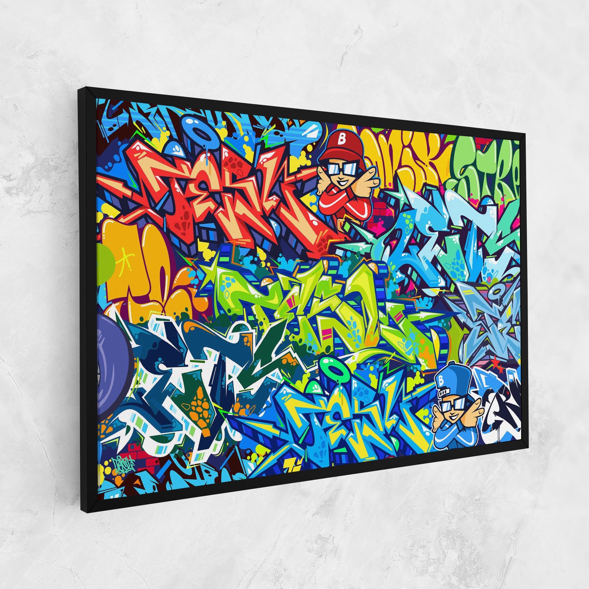 Leinwandbild Colorful Graffiti mockup 1