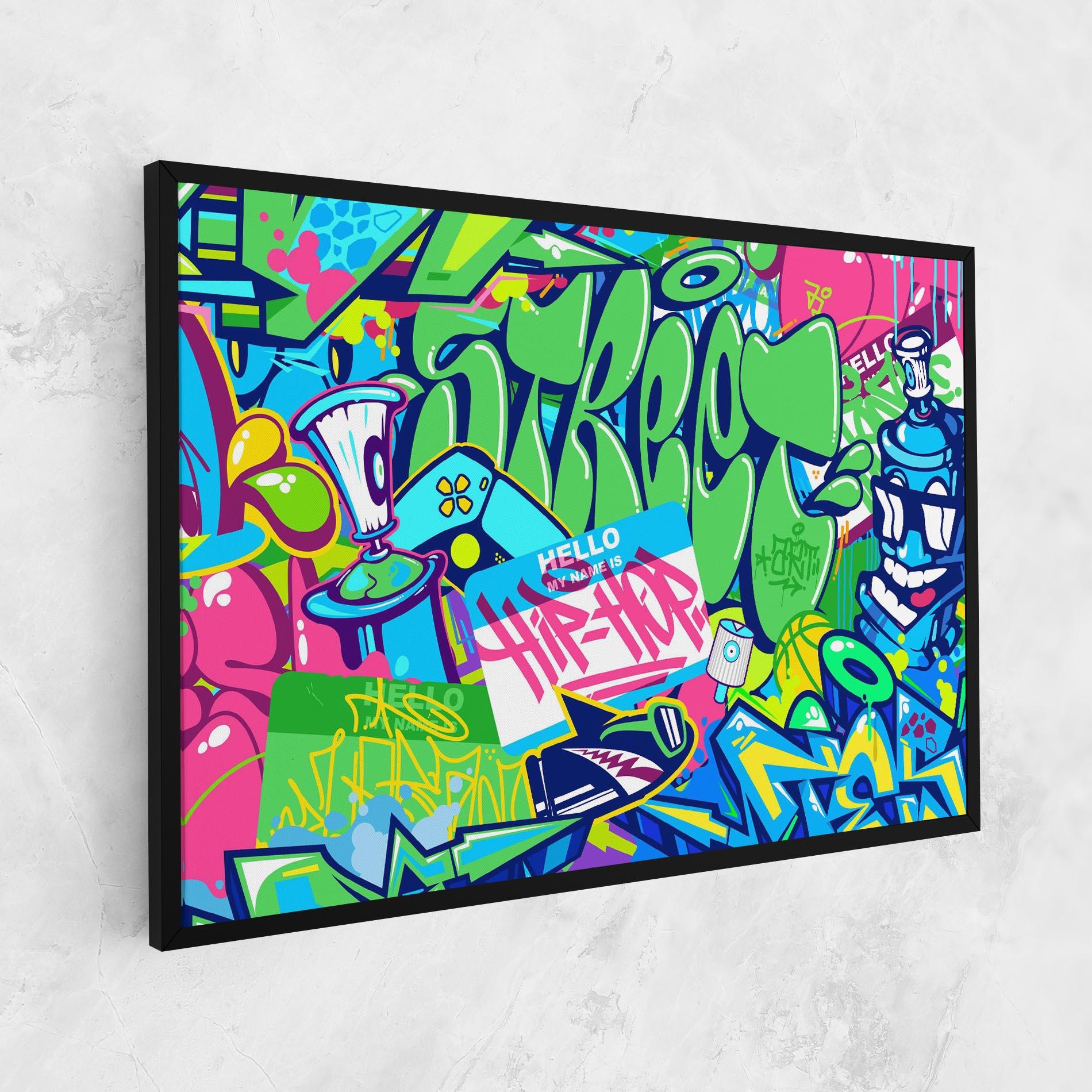 Leinwandbild Colorful Hip Hop mockup 1