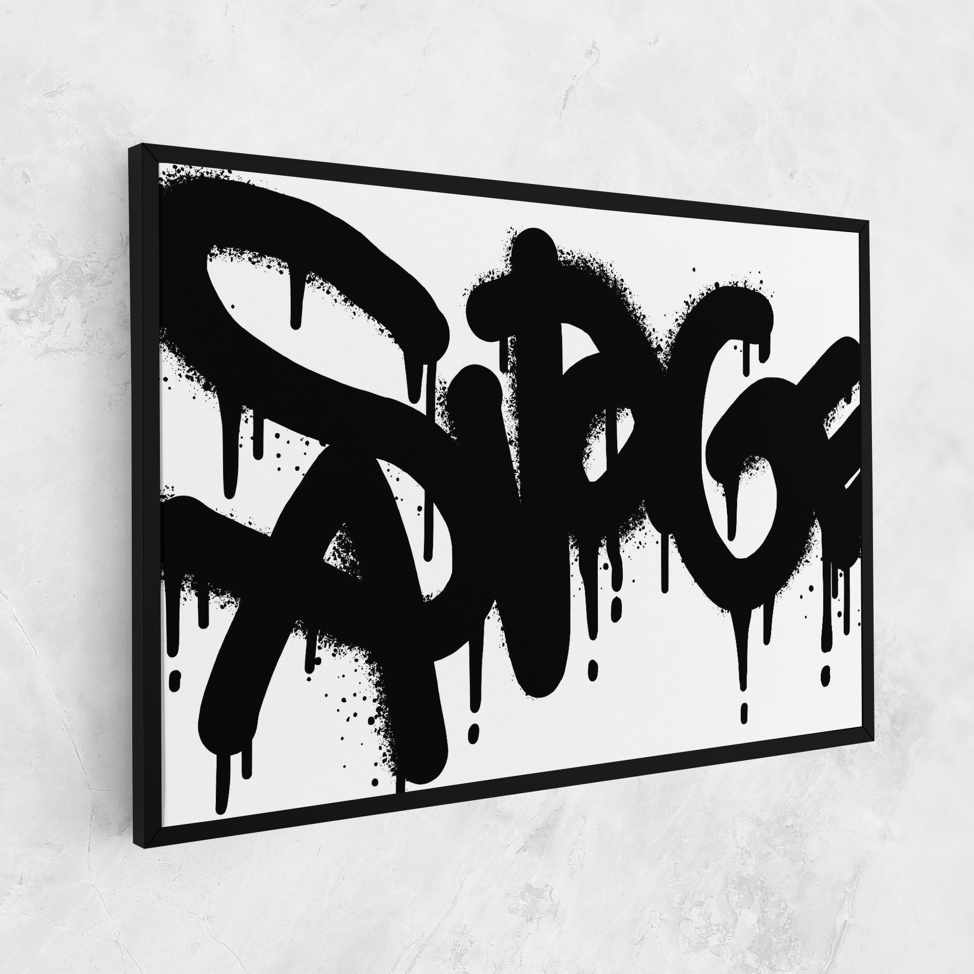 Leinwandbild Graffiti Savage mockup 1