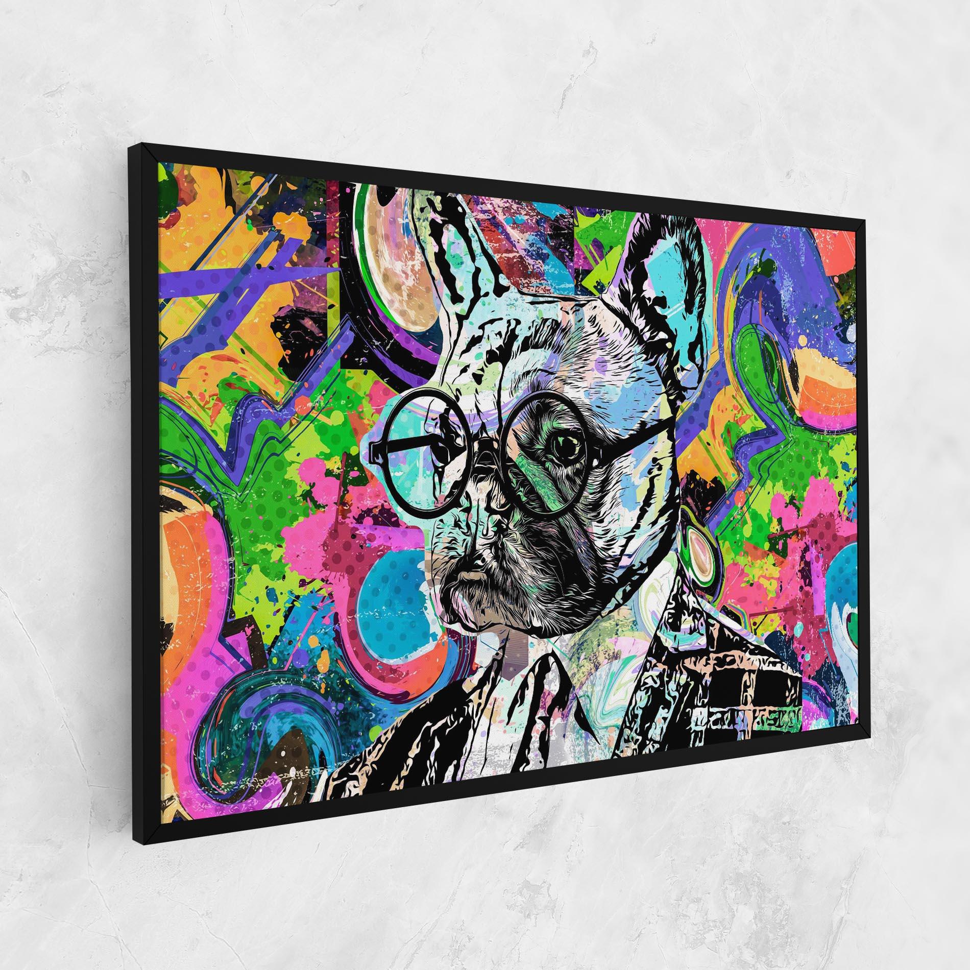 Leinwandbild Graffity Bulldog mockup 1
