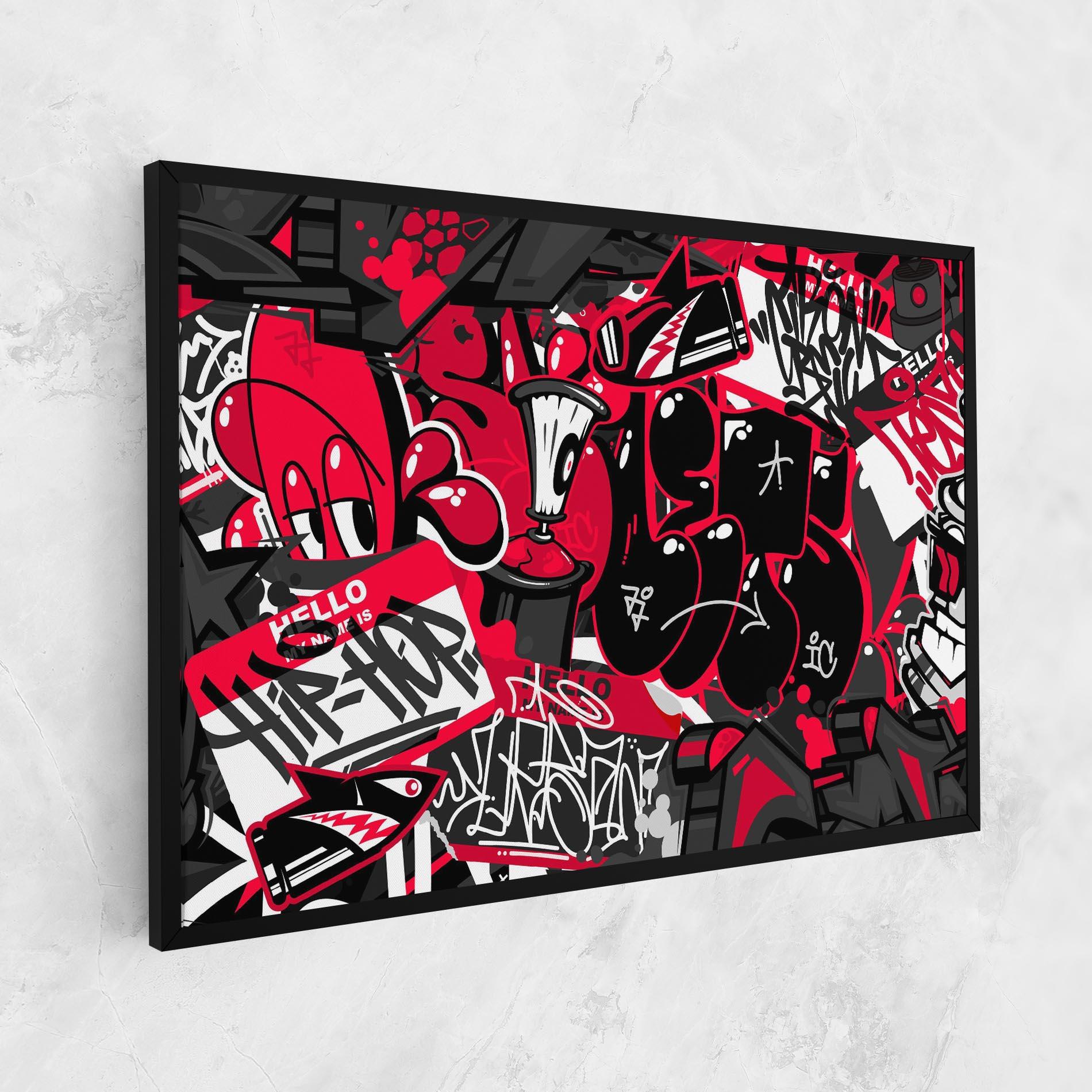 Leinwandbild Hip Hop Graffiti mockup 1