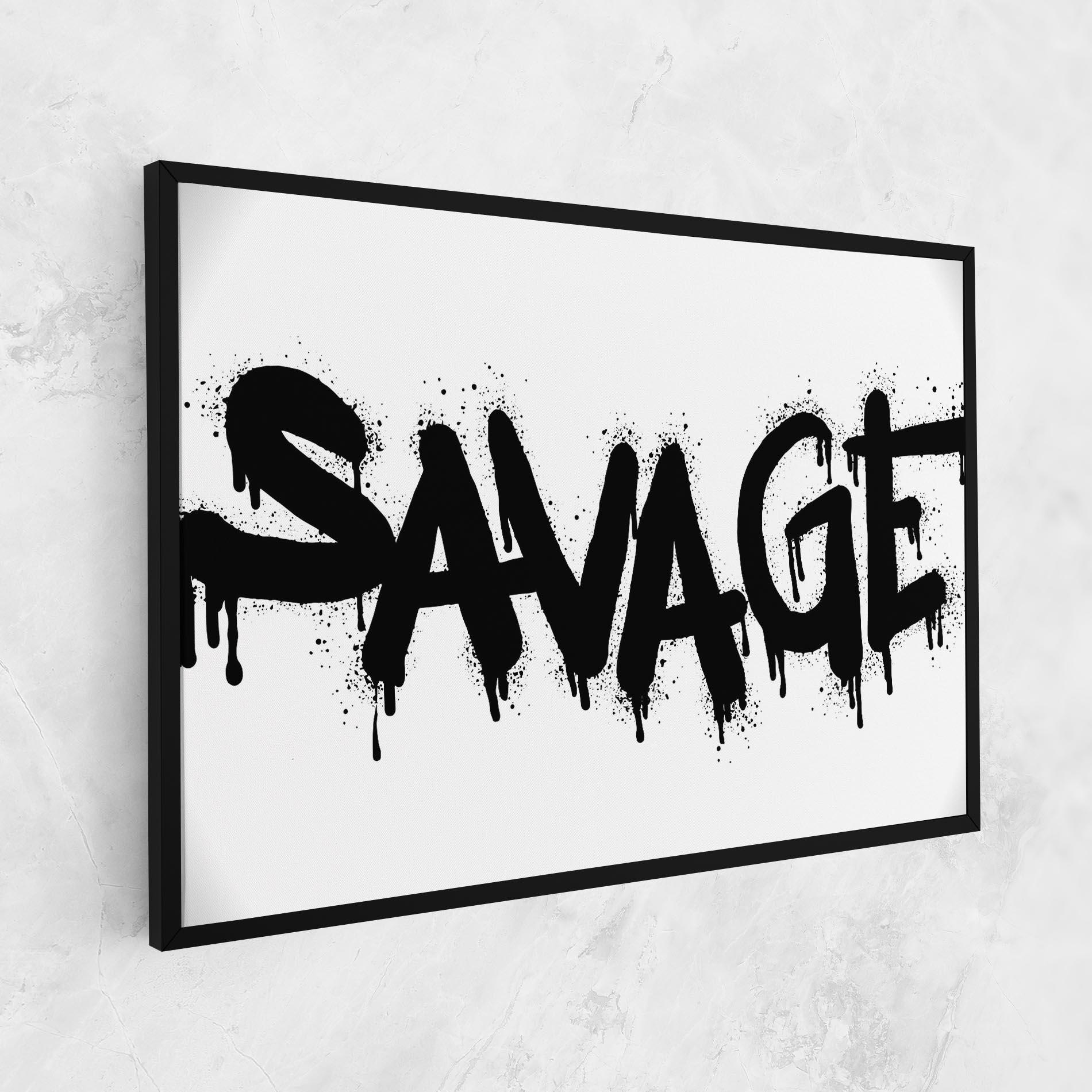 Leinwandbild Savage Graffiti Spray mockup 1