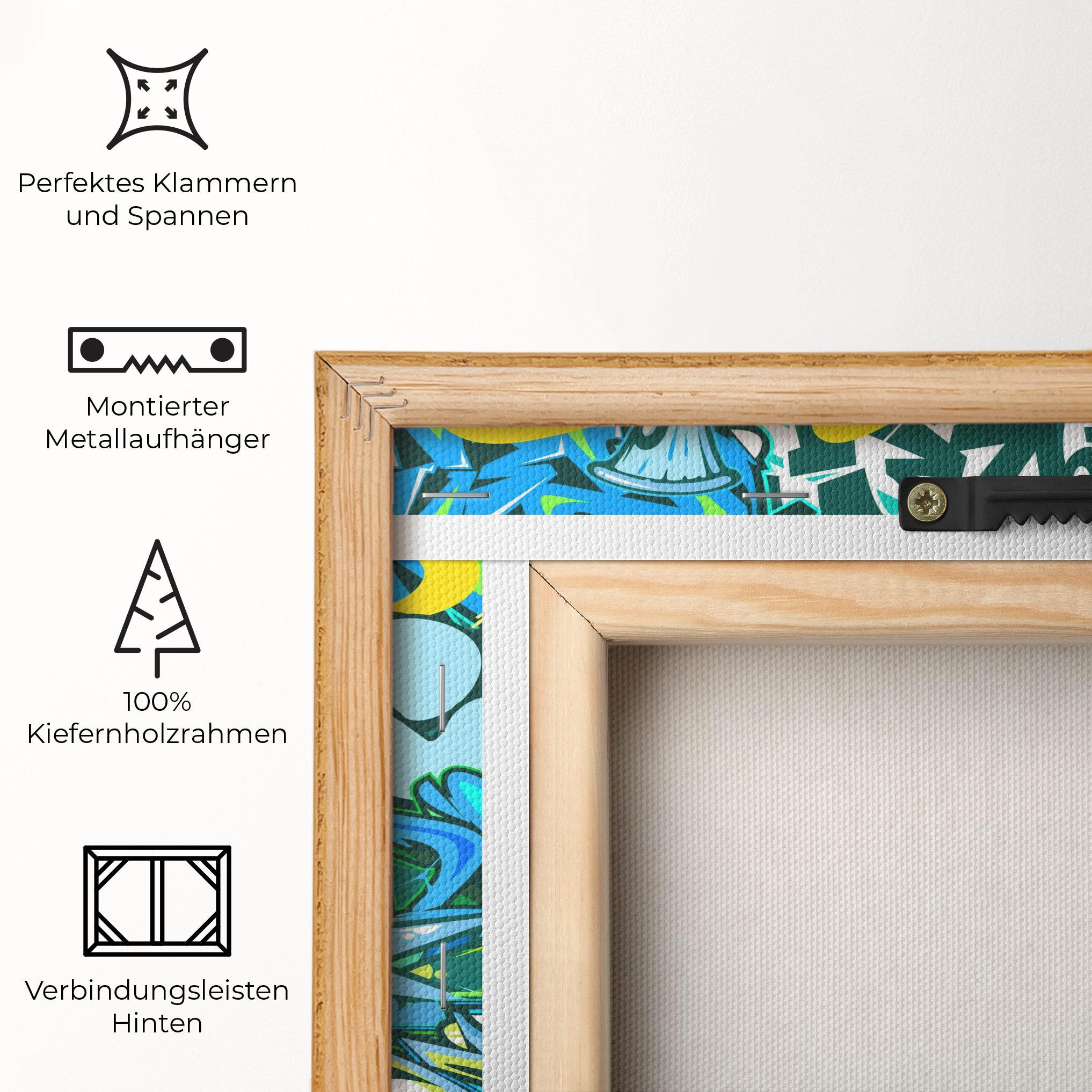 Leinwandbild Be One Graffiti mockup 5