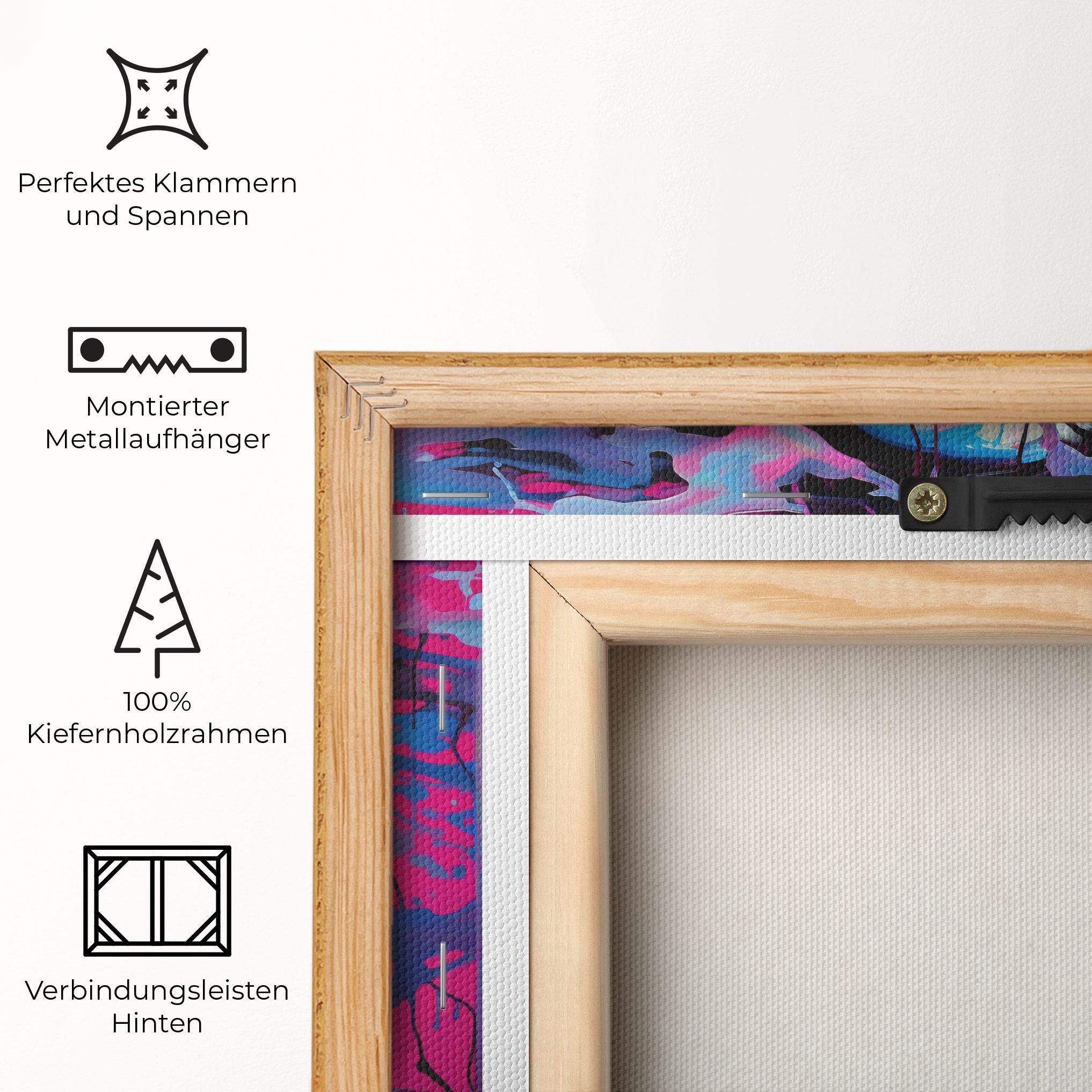 Leinwandbild Blue Pink Woman mockup 5