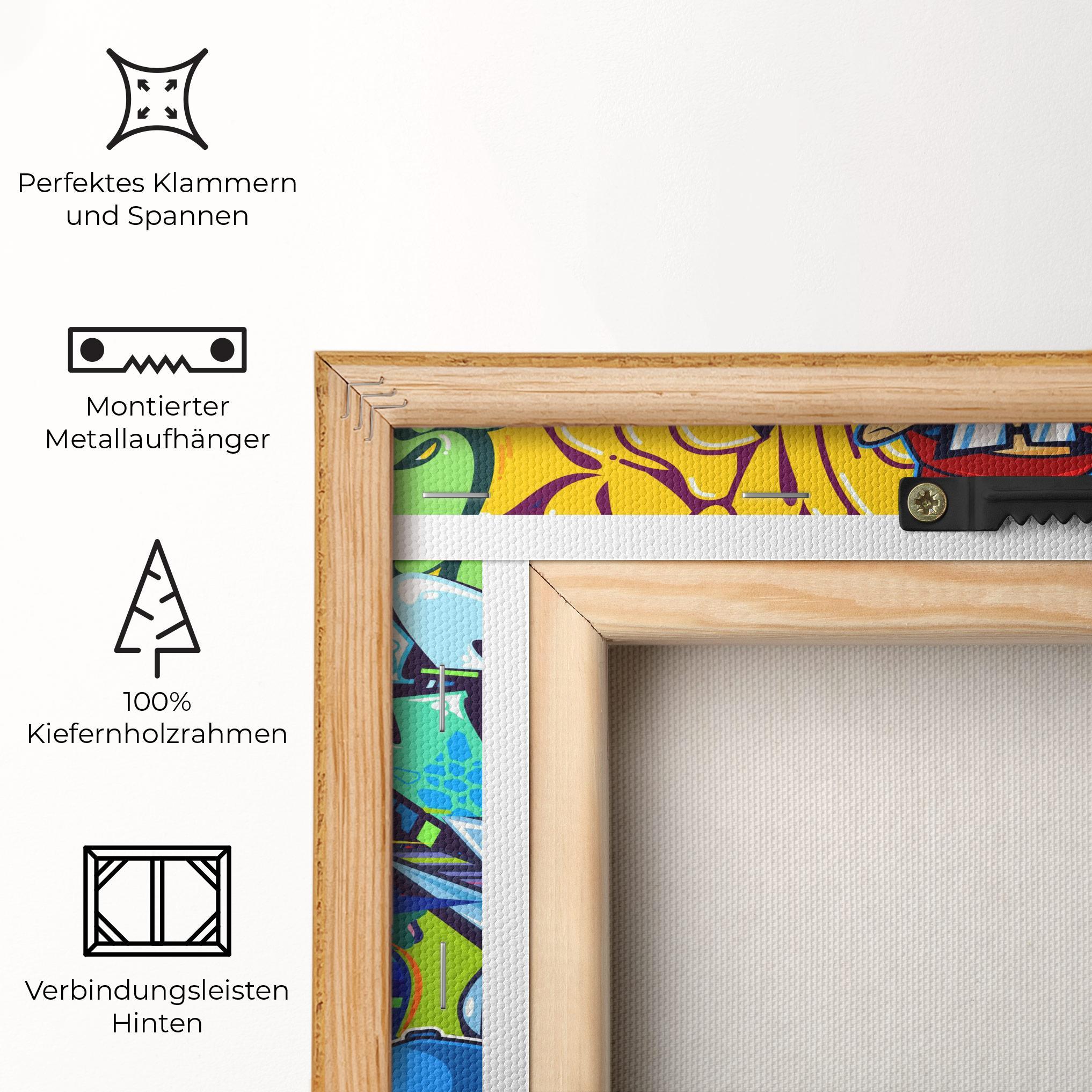Leinwandbild Colorful Graffiti mockup 5