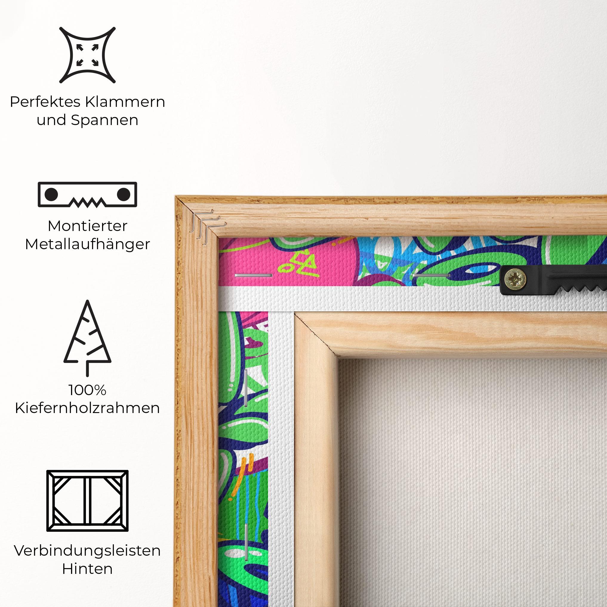 Leinwandbild Colorful Hip Hop mockup 5