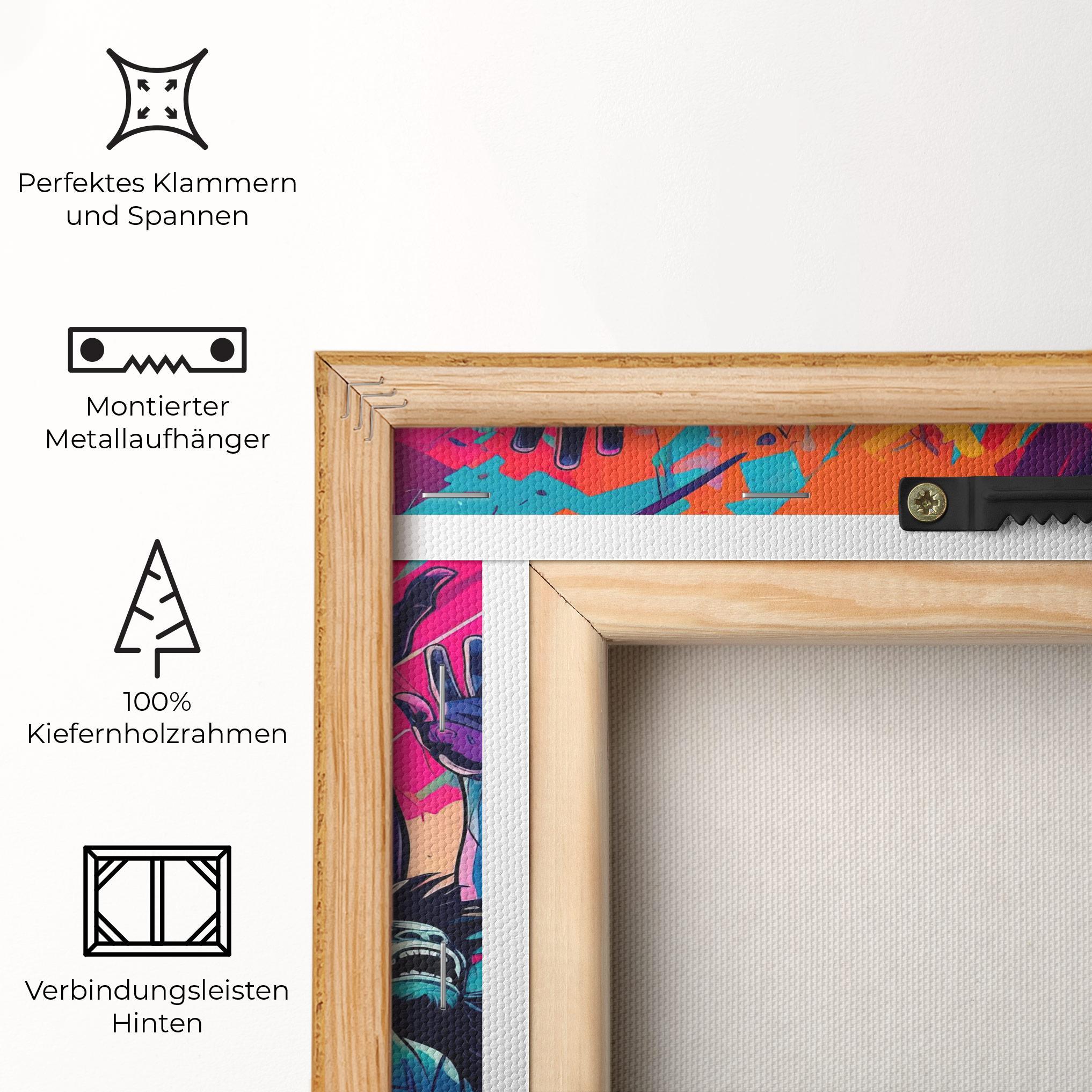 Leinwandbild Graffiti Animals mockup 5