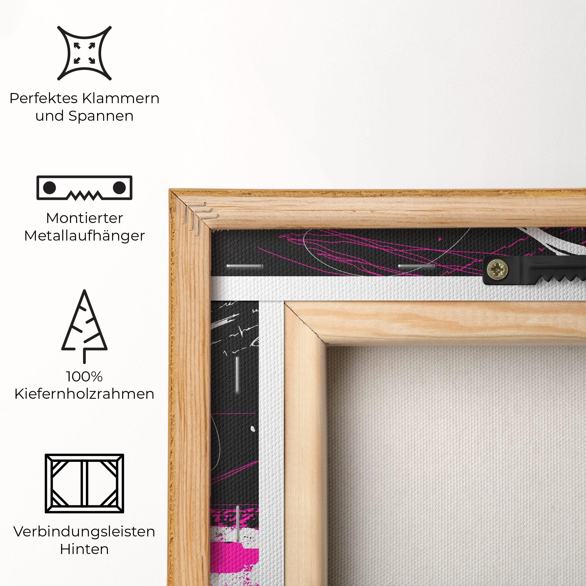 Leinwandbild Graffiti Pink Peace mockup 5