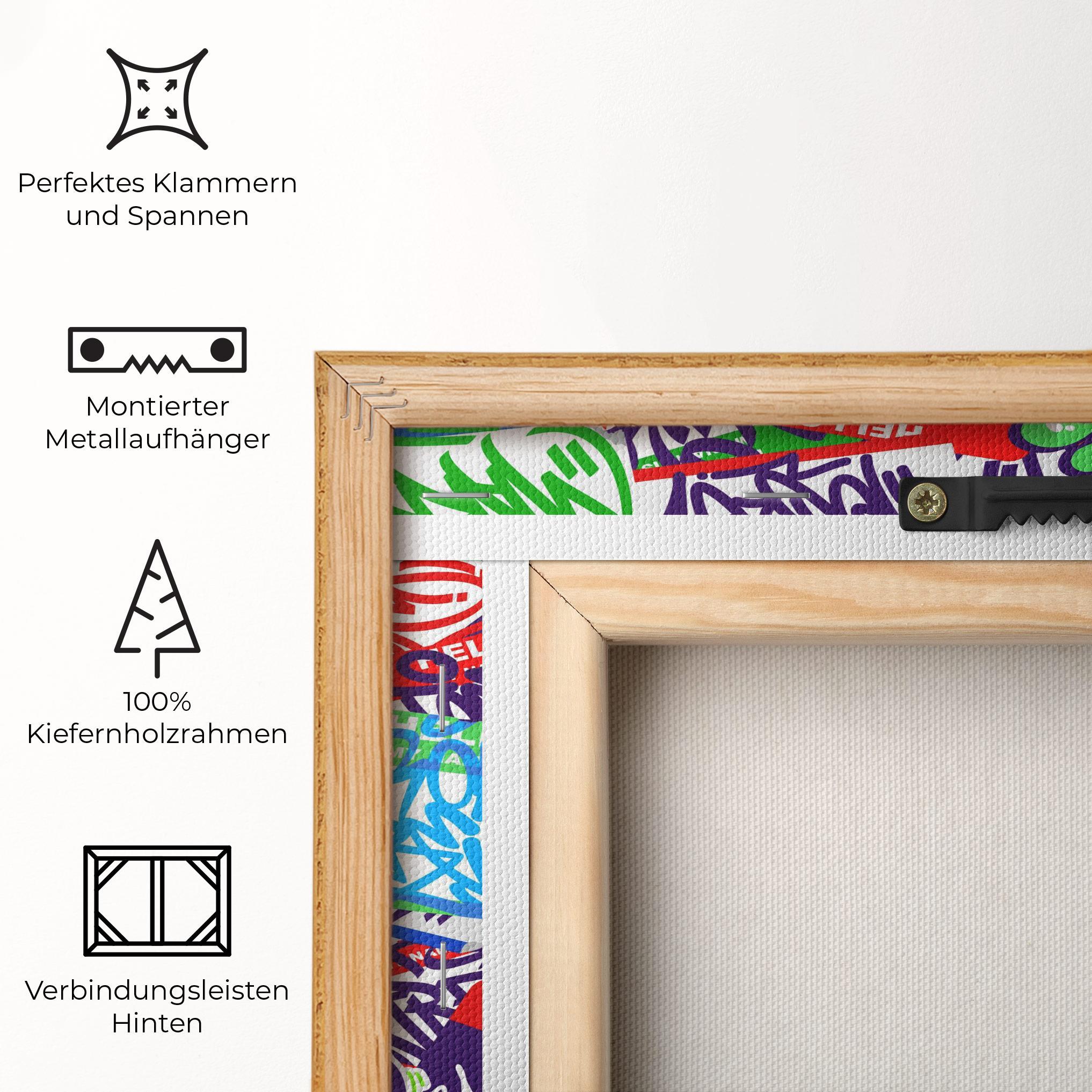 Leinwandbild Hello Graffiti Name mockup 5