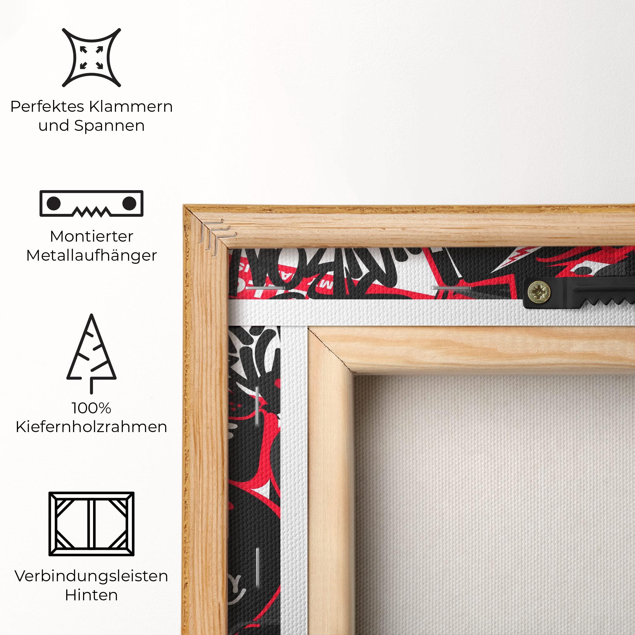 Leinwandbild Hip Hop Graffiti mockup 5