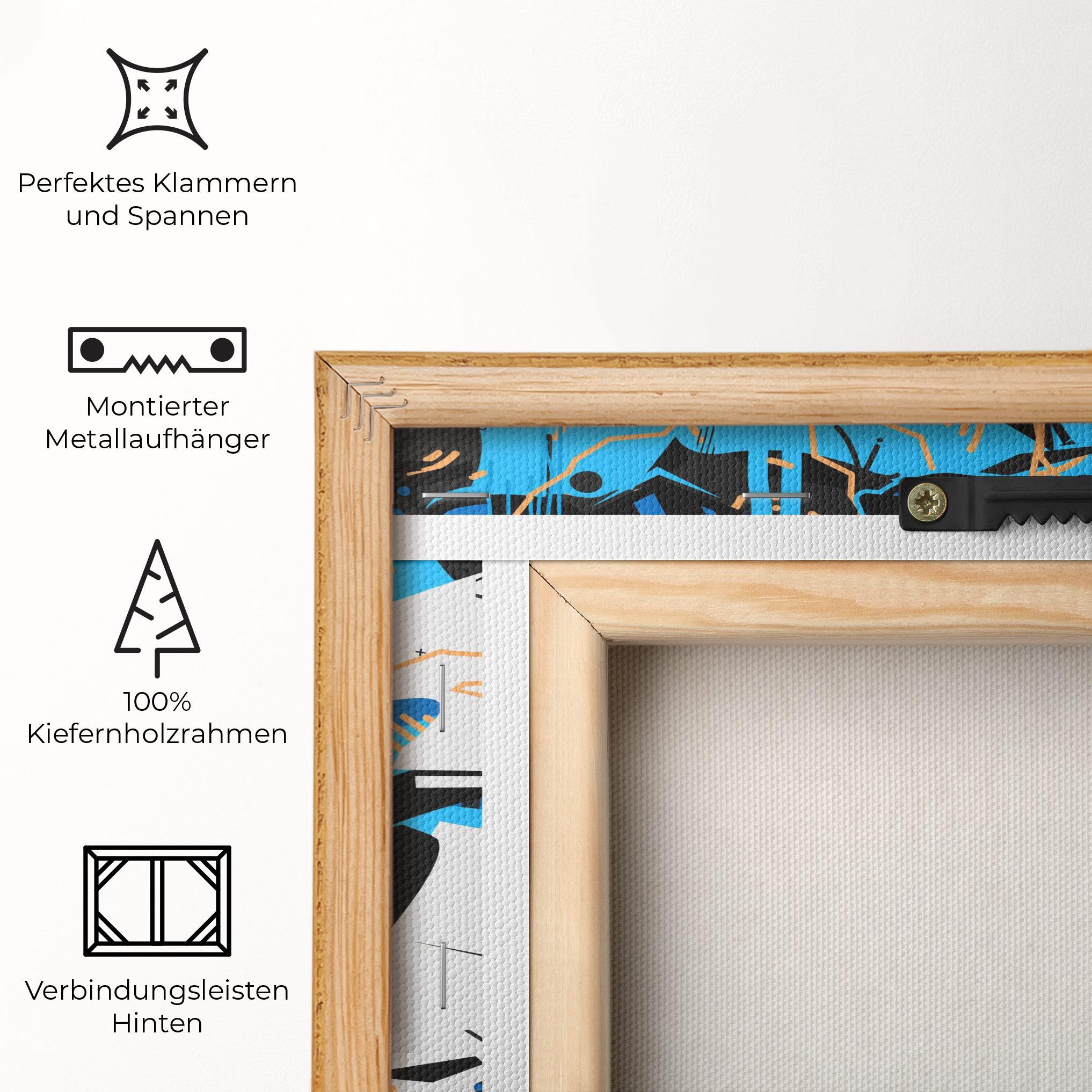 Leinwandbild White Orange Graffiti mockup 5