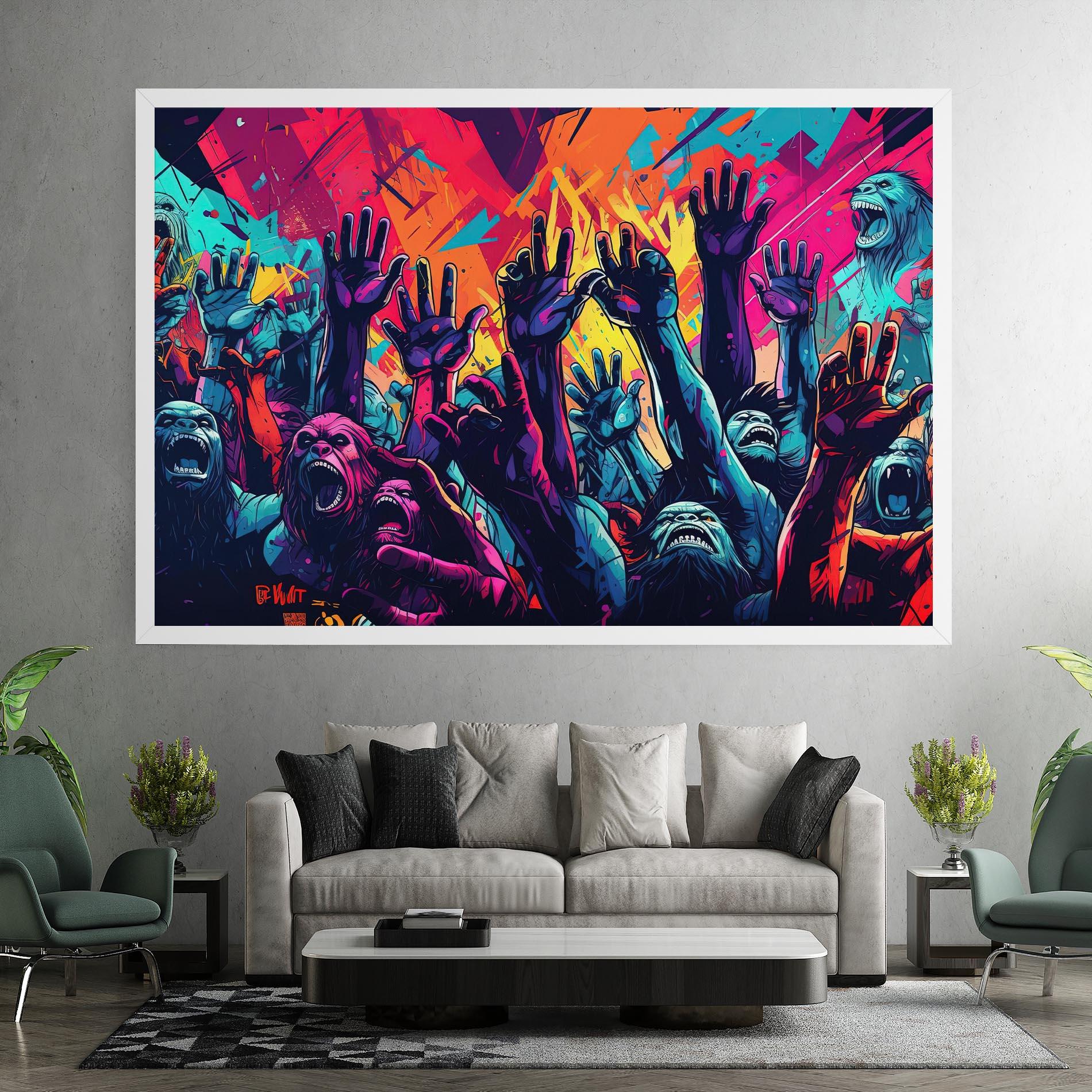 Leinwandbild Graffiti Animals mockup 7