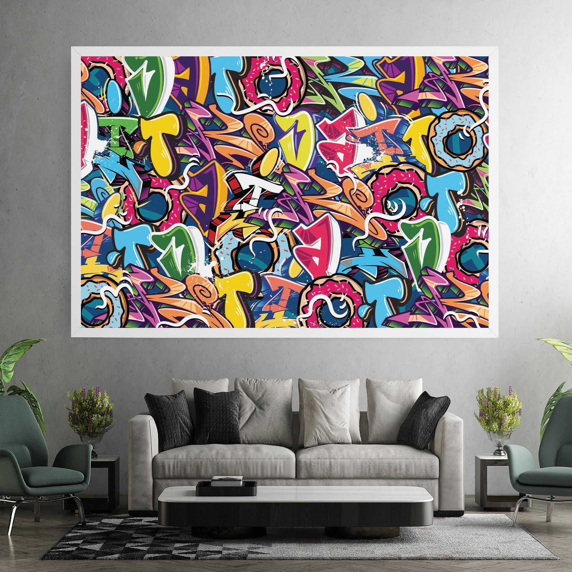 Leinwandbild Graffiti Letters mockup 7